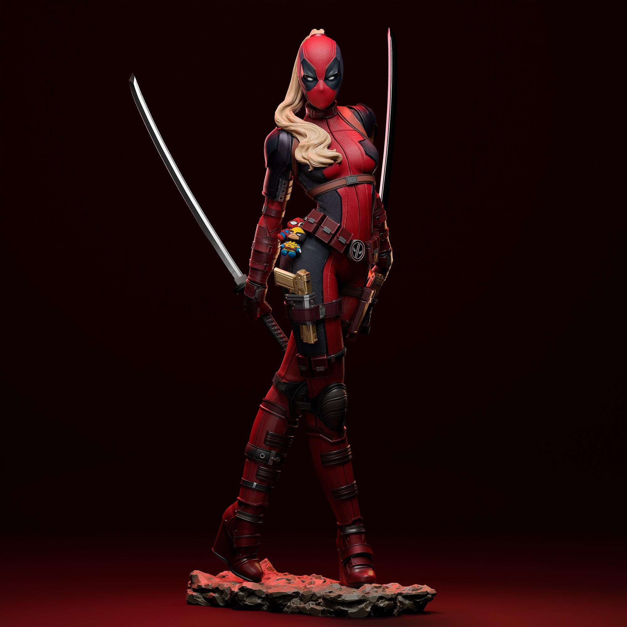 Figurine Lady DEADPOOL - IR3D