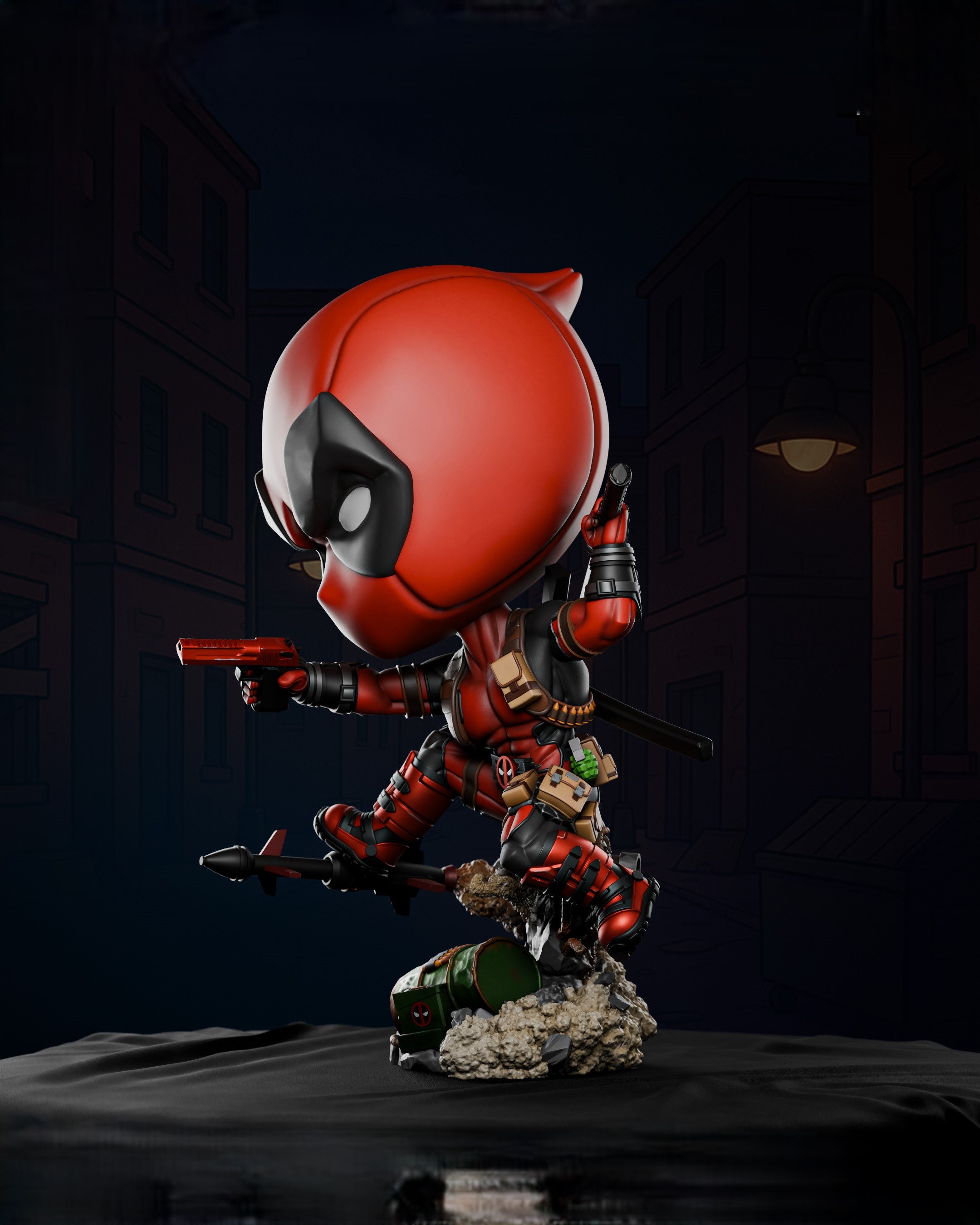 Black Window Figurine