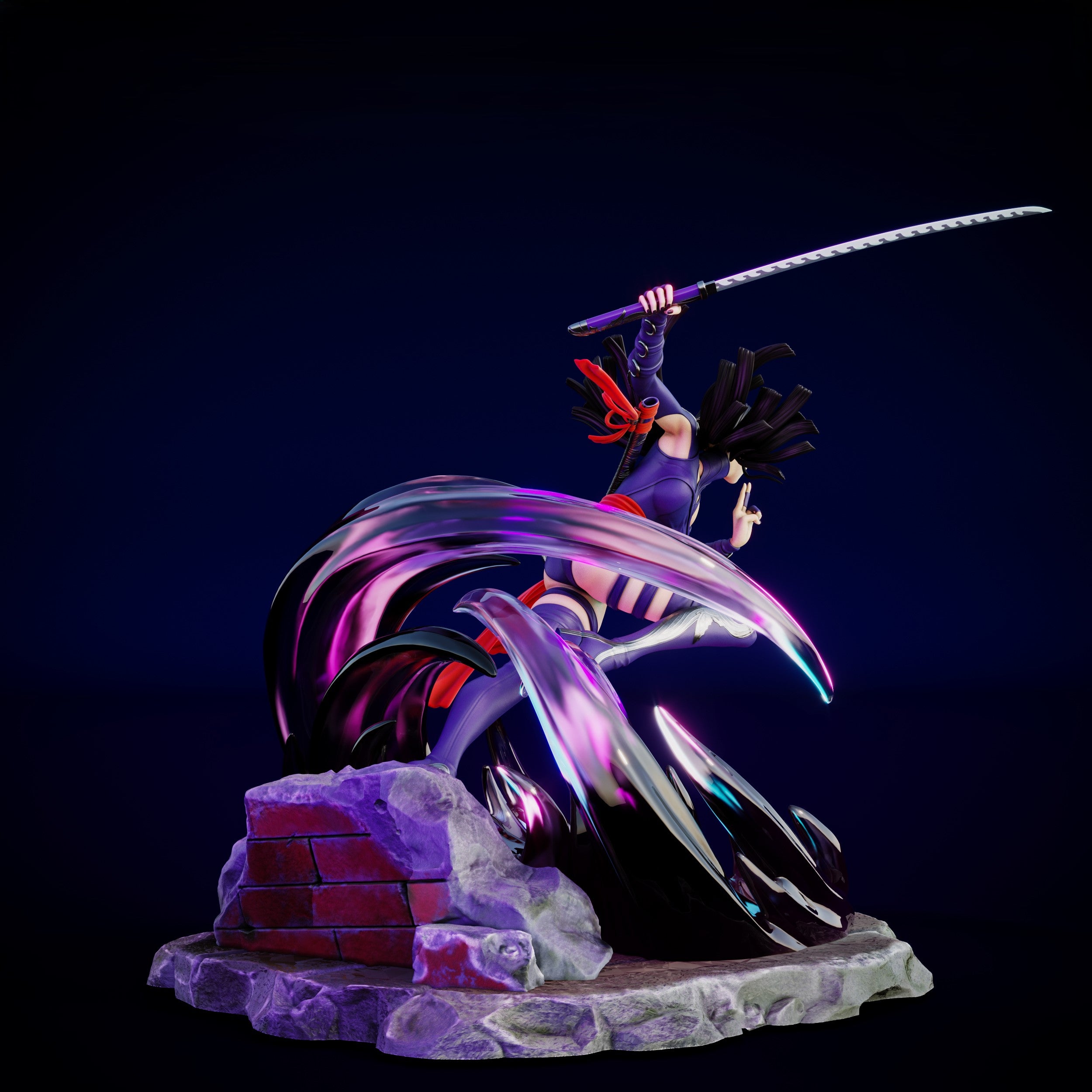 Black Window Figurine