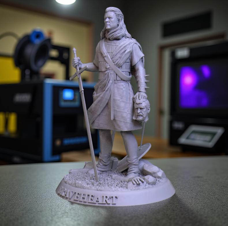 Figurine Braveheart Mel Gibson Fichier - IR3D