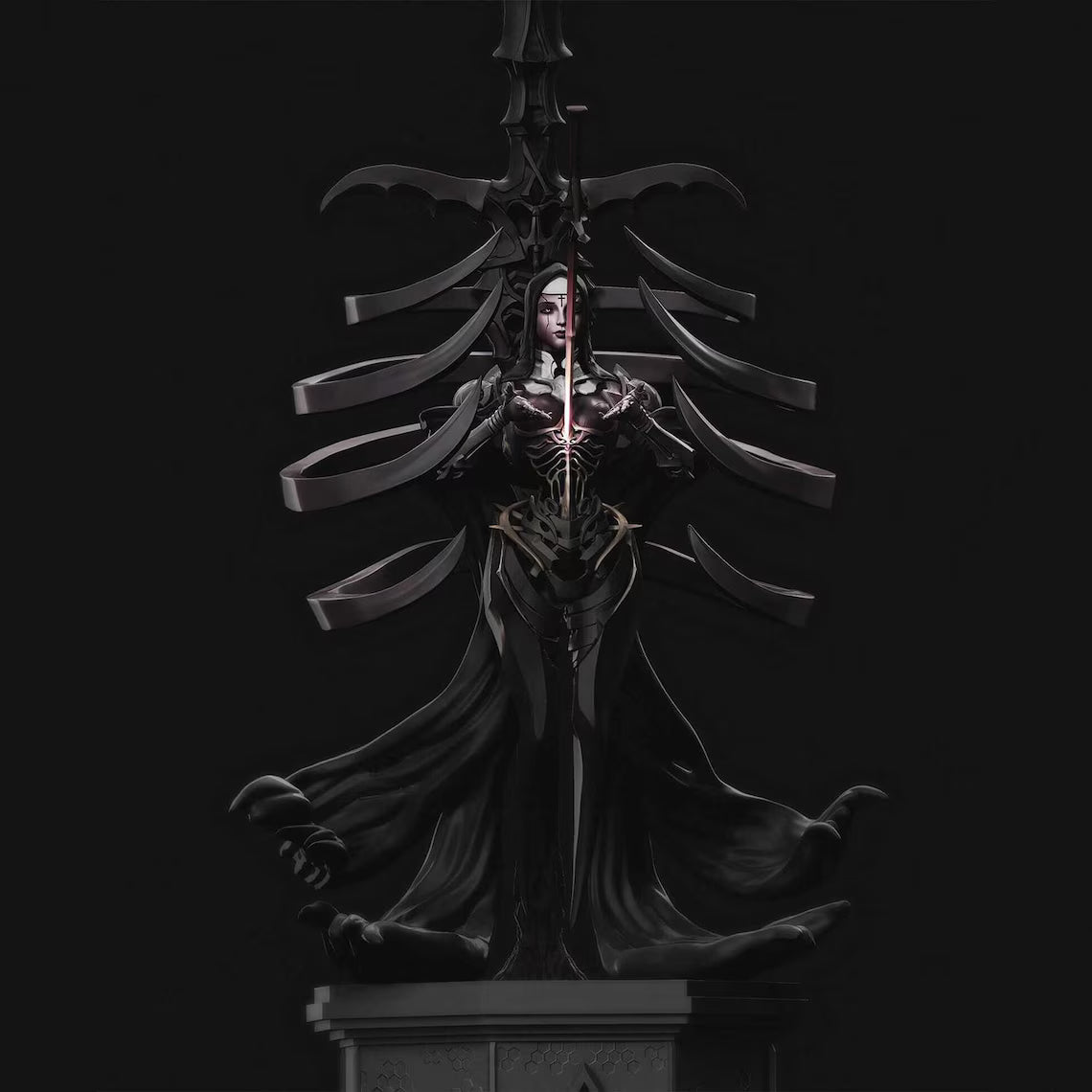 Black Window Figurine