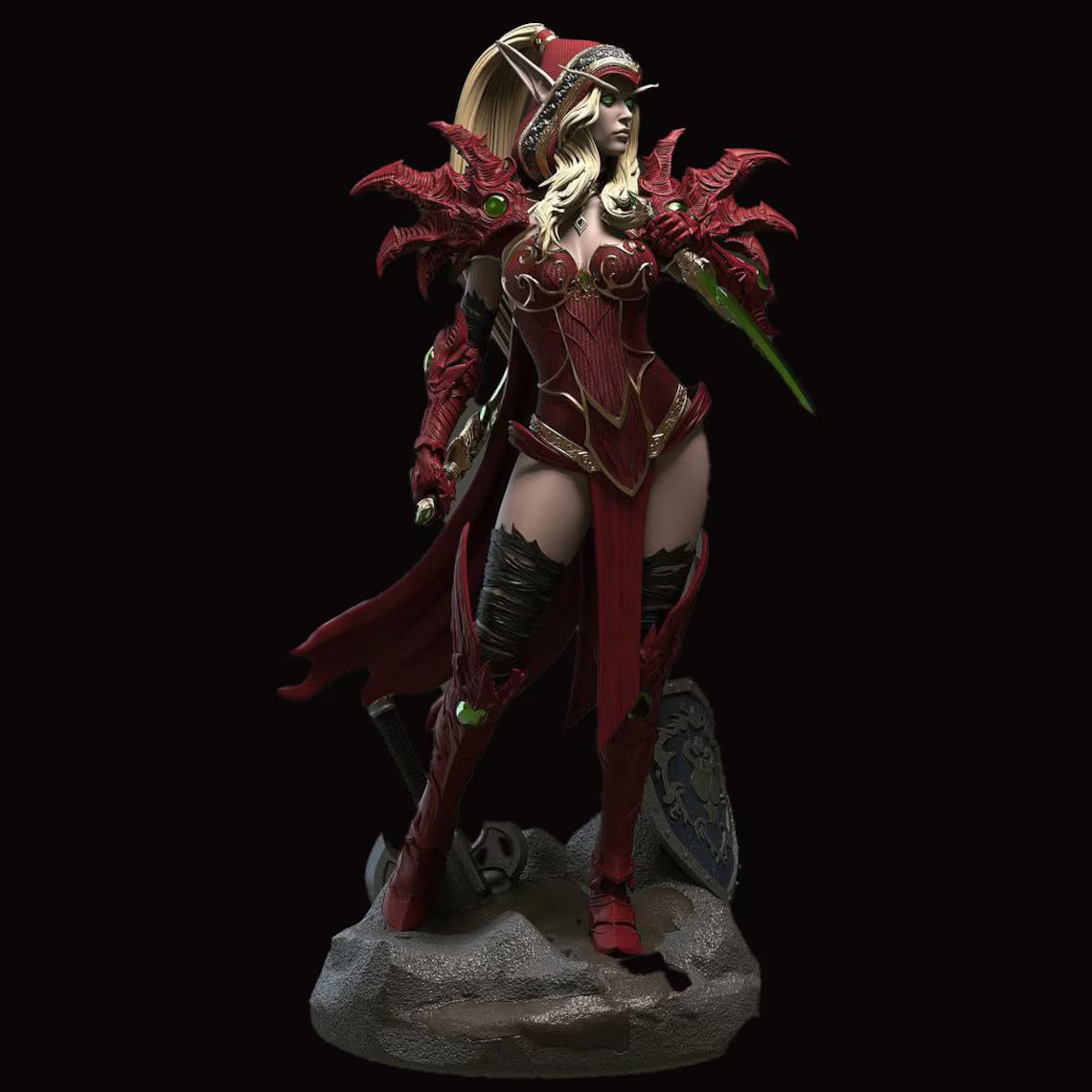 Black Window Figurine
