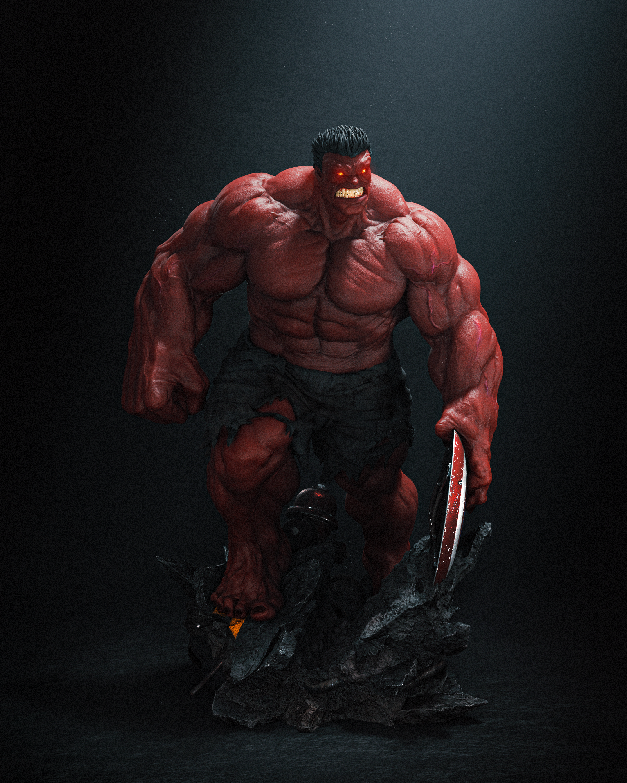 Fichier STL Red Hulk - Marvel