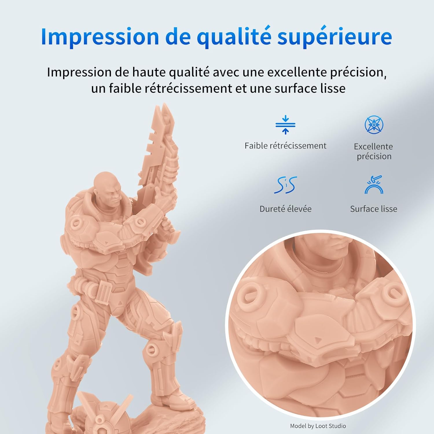 ANYCUBIC Résine Imprimante 3D Standard UV 405nm 1kg - Beige - IR3D
