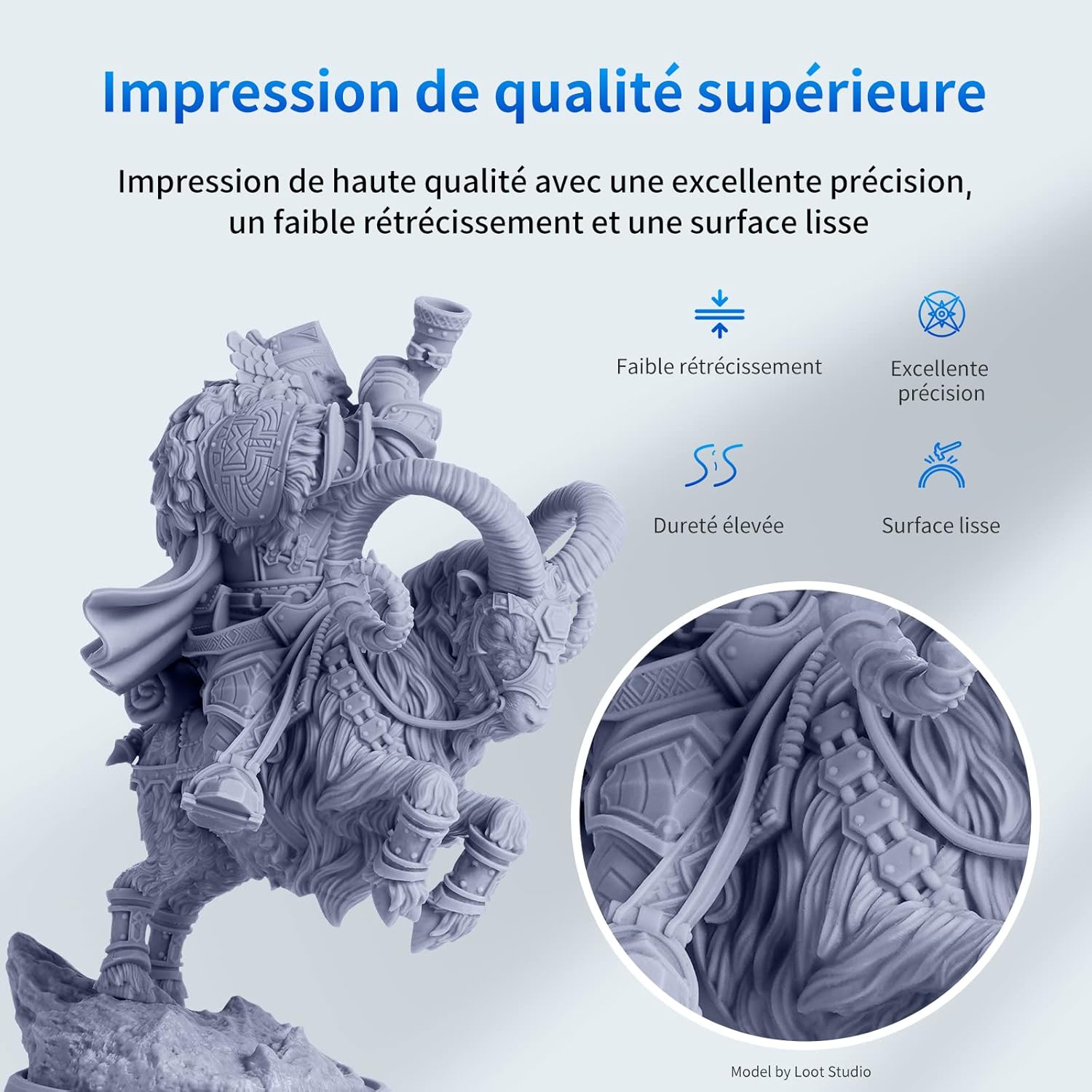 ANYCUBIC Résine Imprimante 3D Standard UV 405nm 1kg - Gris - IR3D