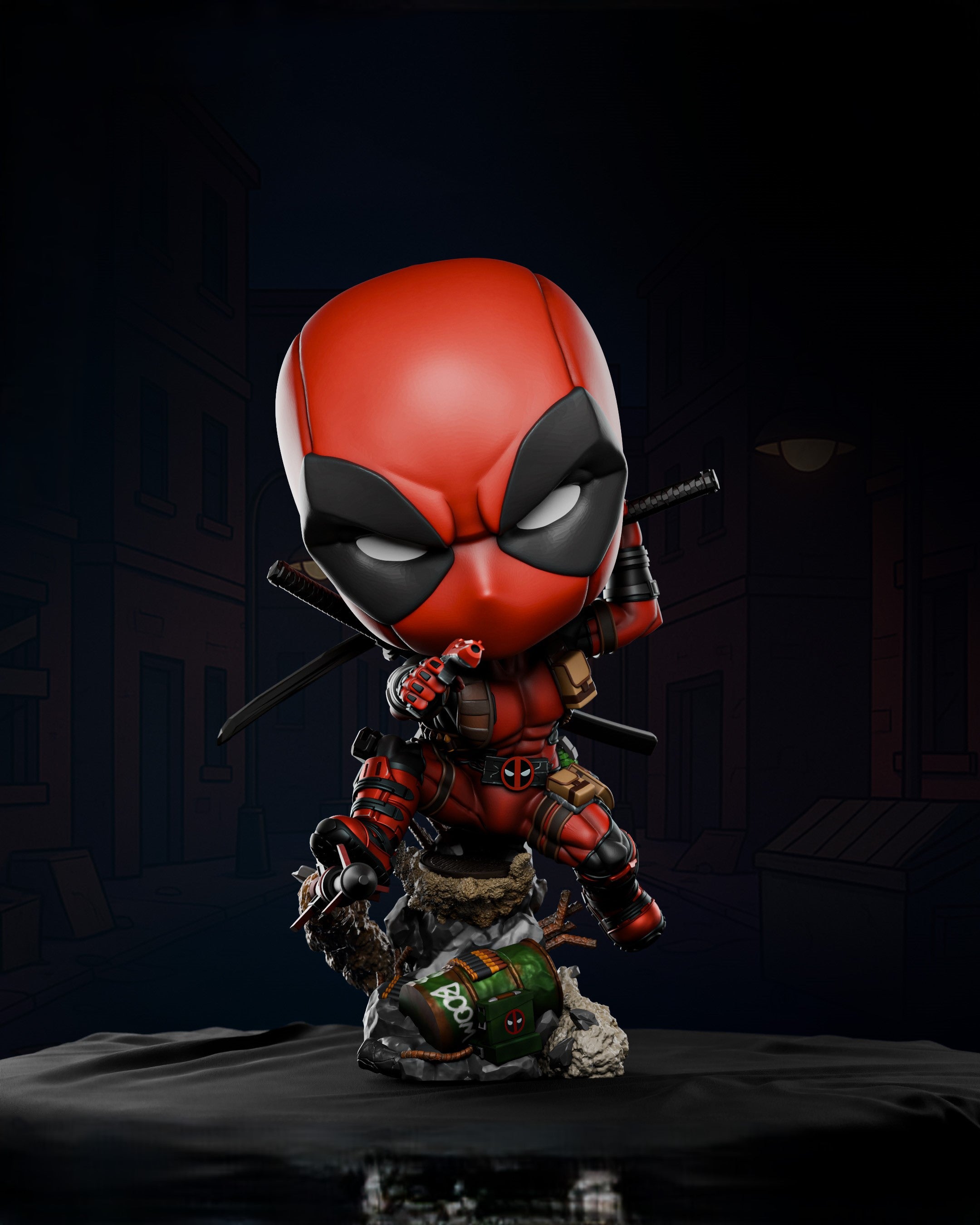 Black Window Figurine