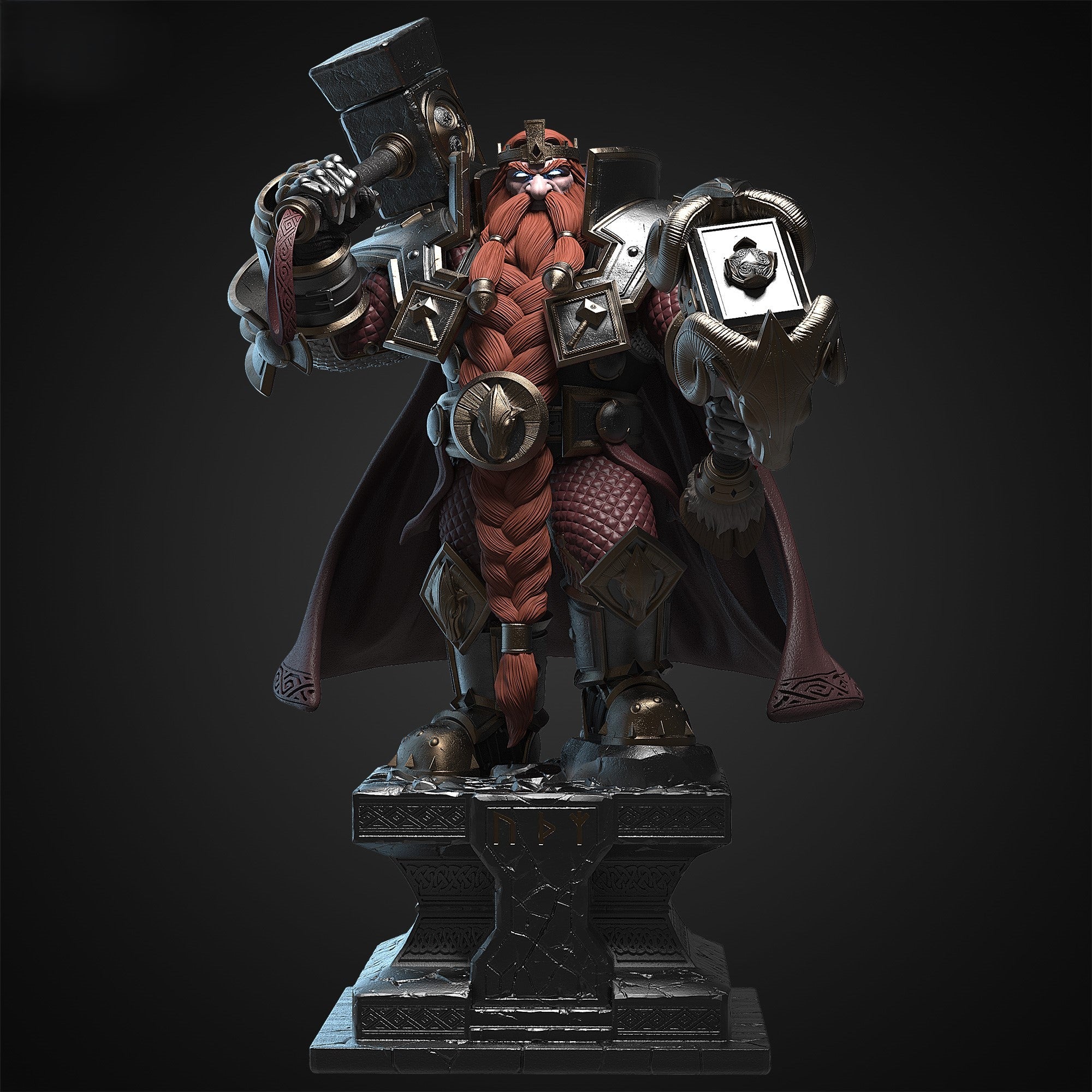 Fichier STL Magni Bronzebeard - Warcraft - IR3D