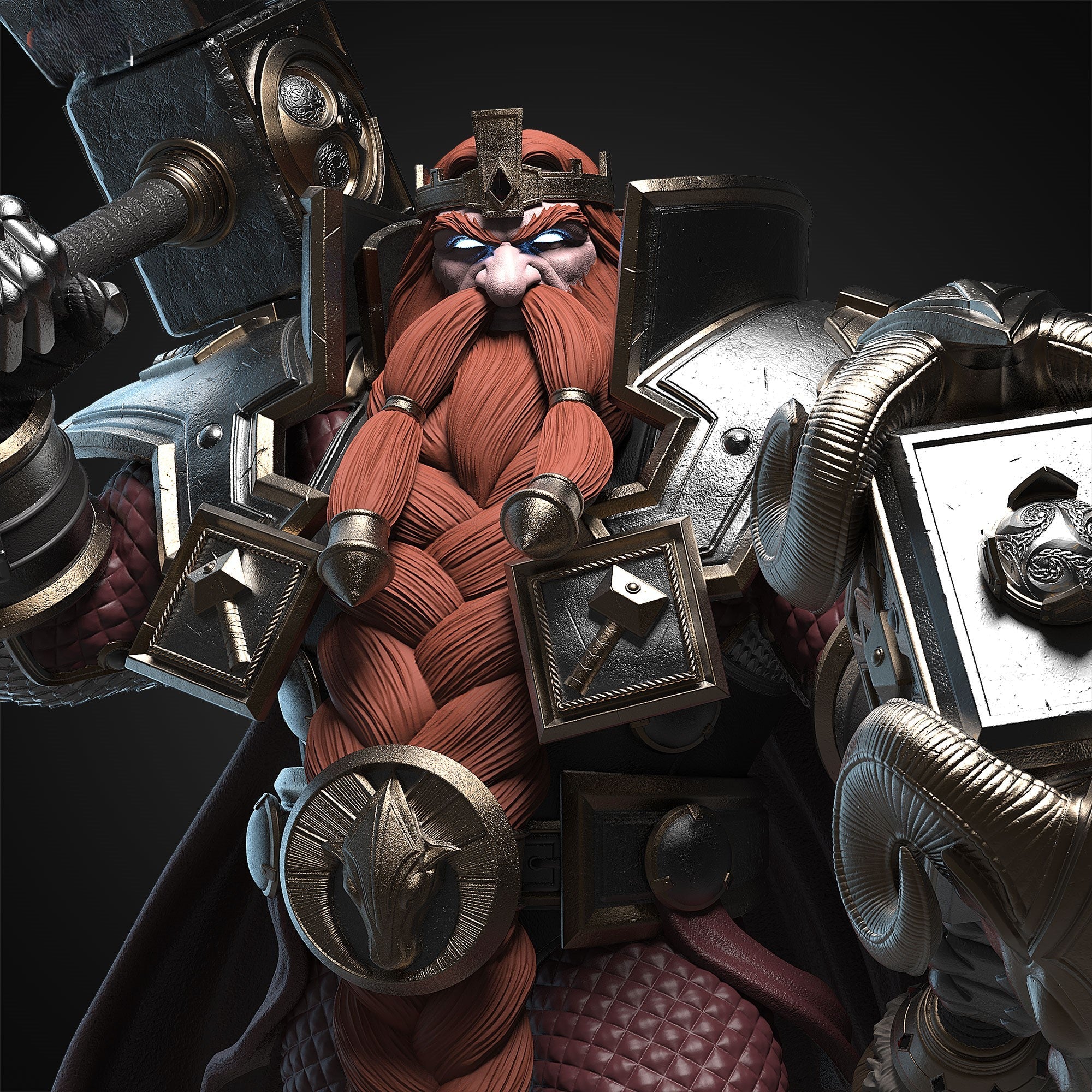 Fichier STL Magni Bronzebeard - Warcraft - IR3D