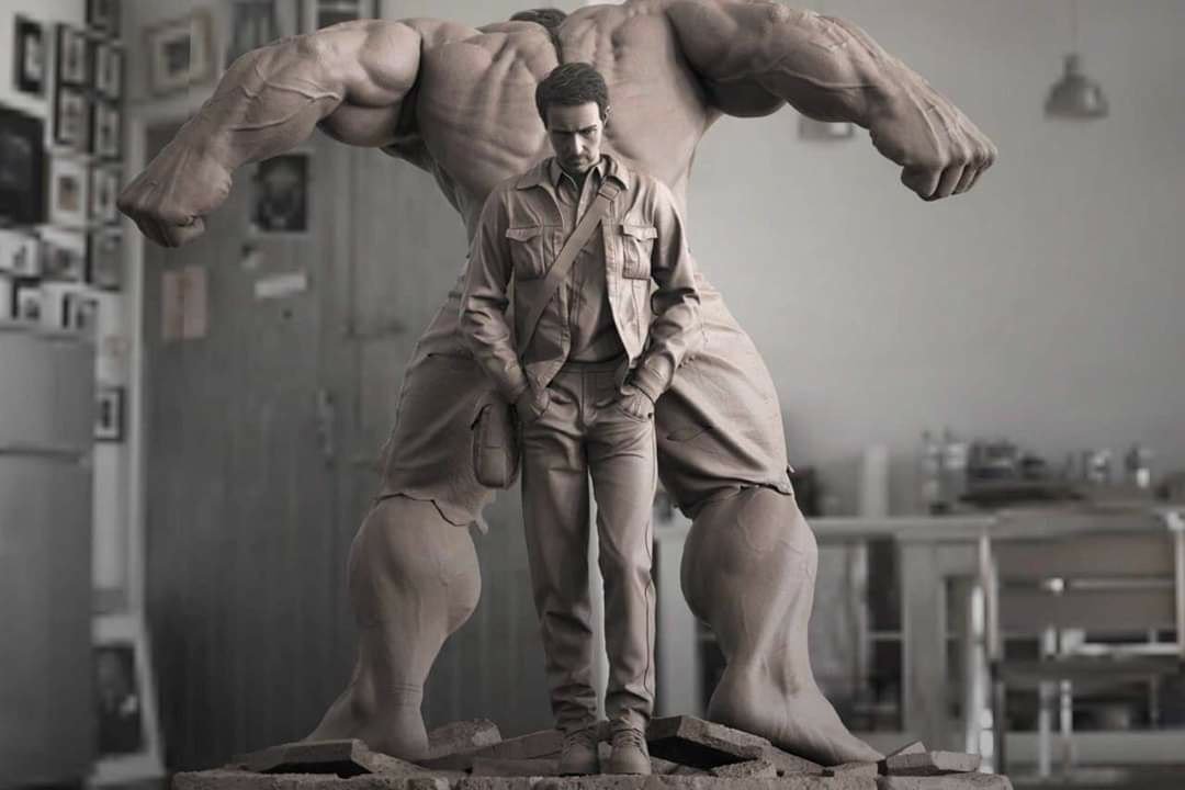 Figurine Hulk & Bruce - Marvel - IR3D