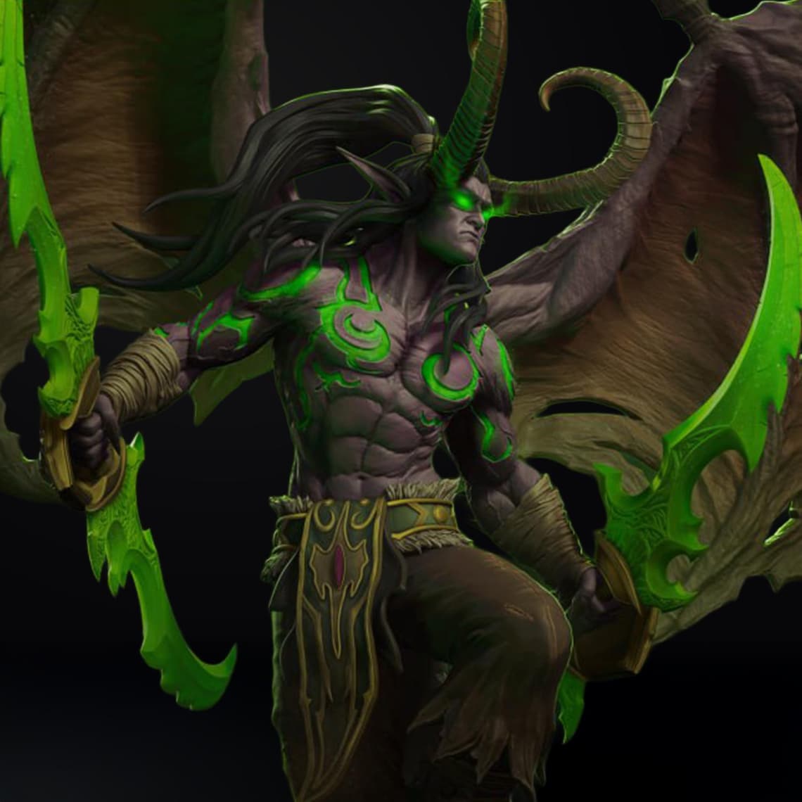 Figurine Illidan stormrage - Warcraft - IR3D