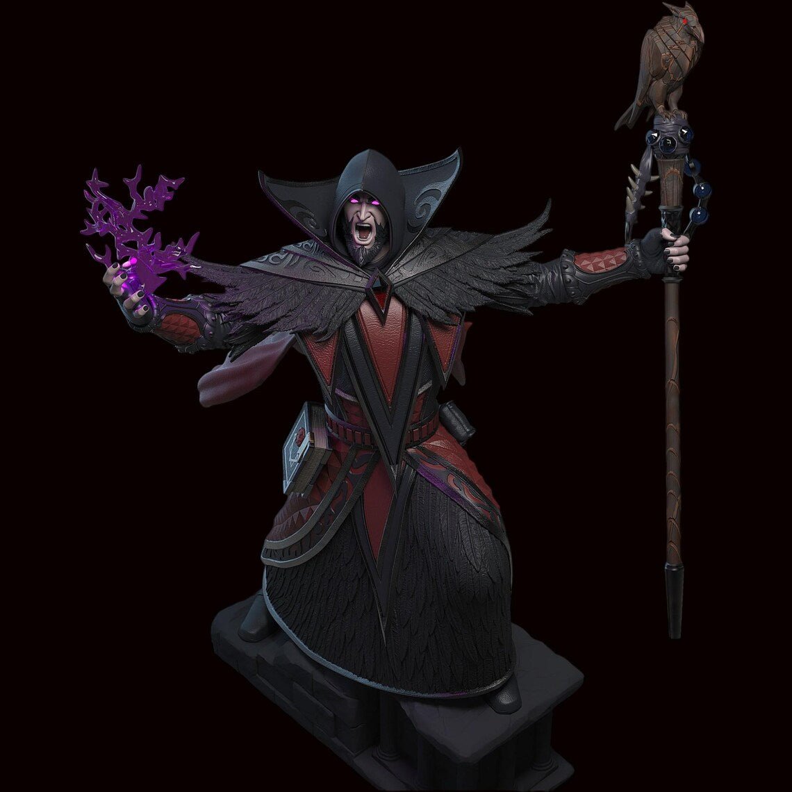 Figurine Medivh - Warcraft - IR3D