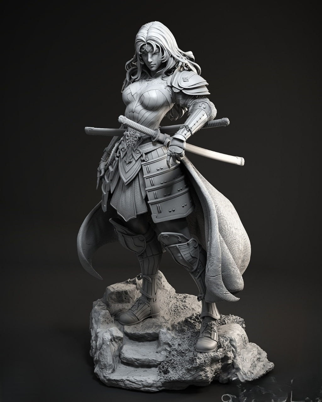 Figurine samurai wonder woman - IR3D