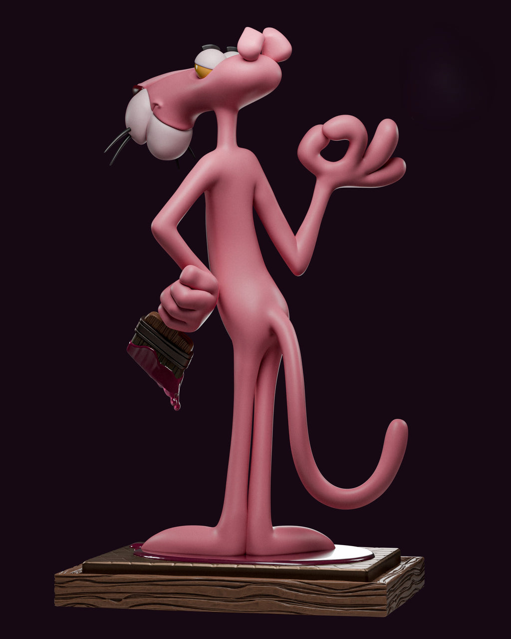 Figurine Pink Panther – Statue 3D Cartoon Premium – La Panthère Rose