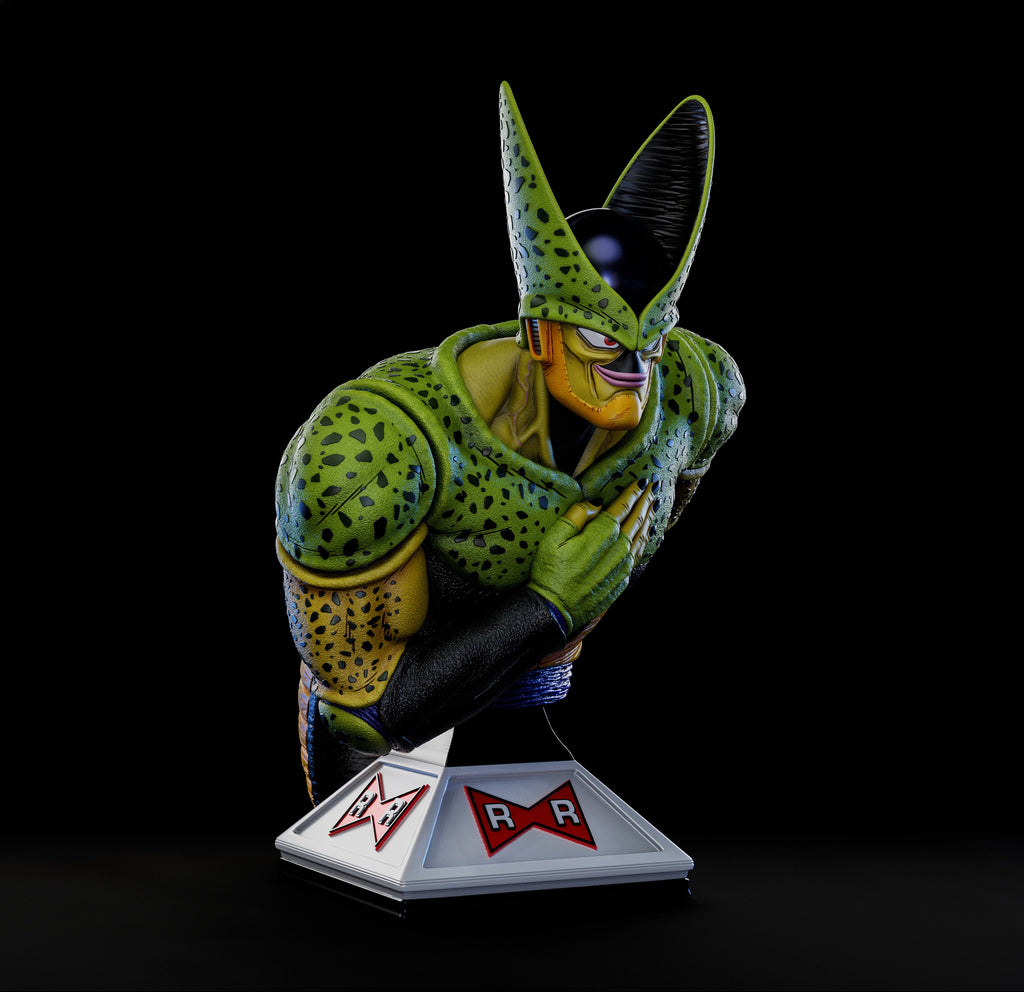 Buste Cell Forme Parfaite – Dragon Ball Z – Statue Résine 3D Haute Définition
