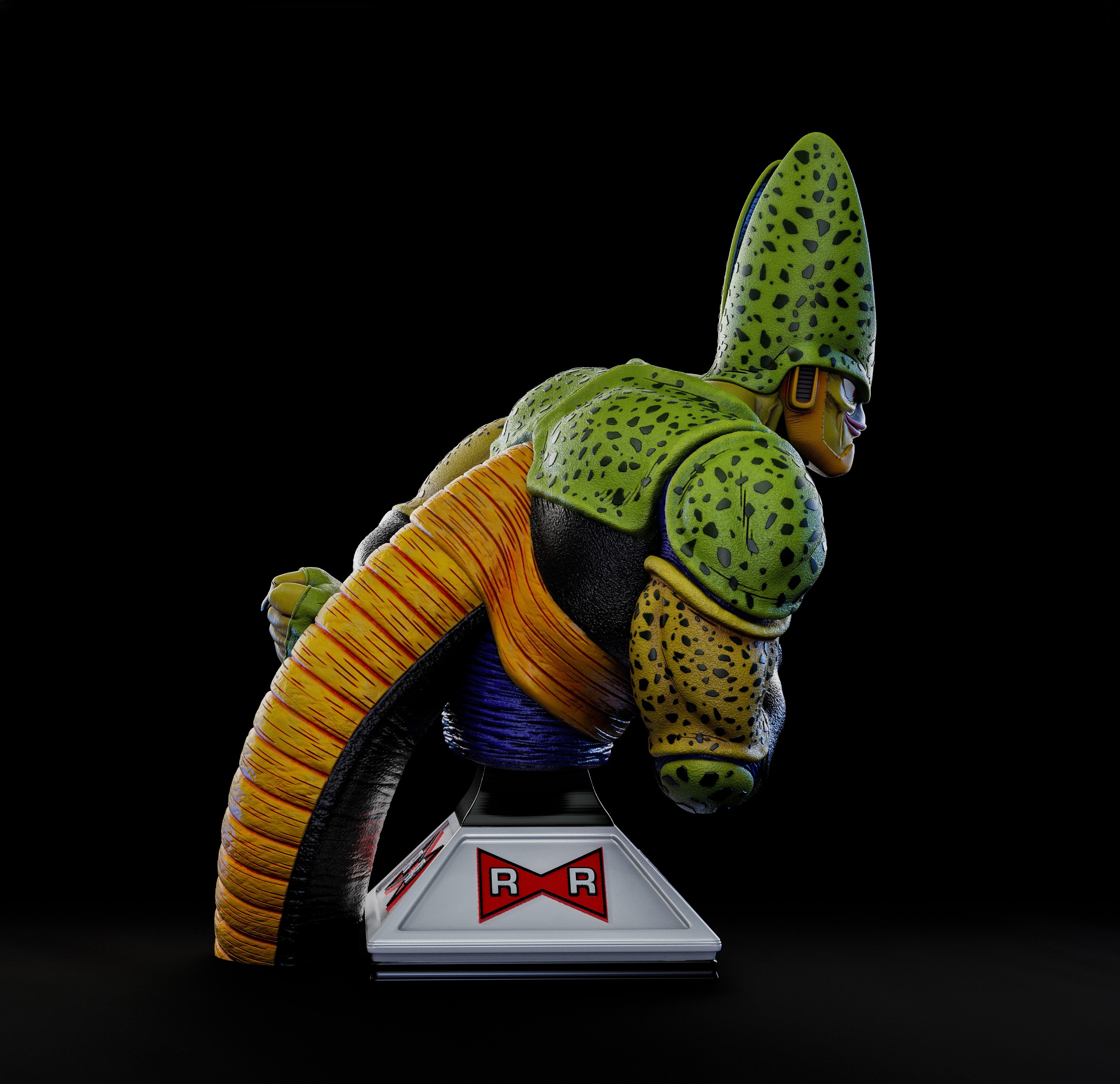 Buste Cell Forme Parfaite – Dragon Ball Z – Statue Résine 3D Haute Définition