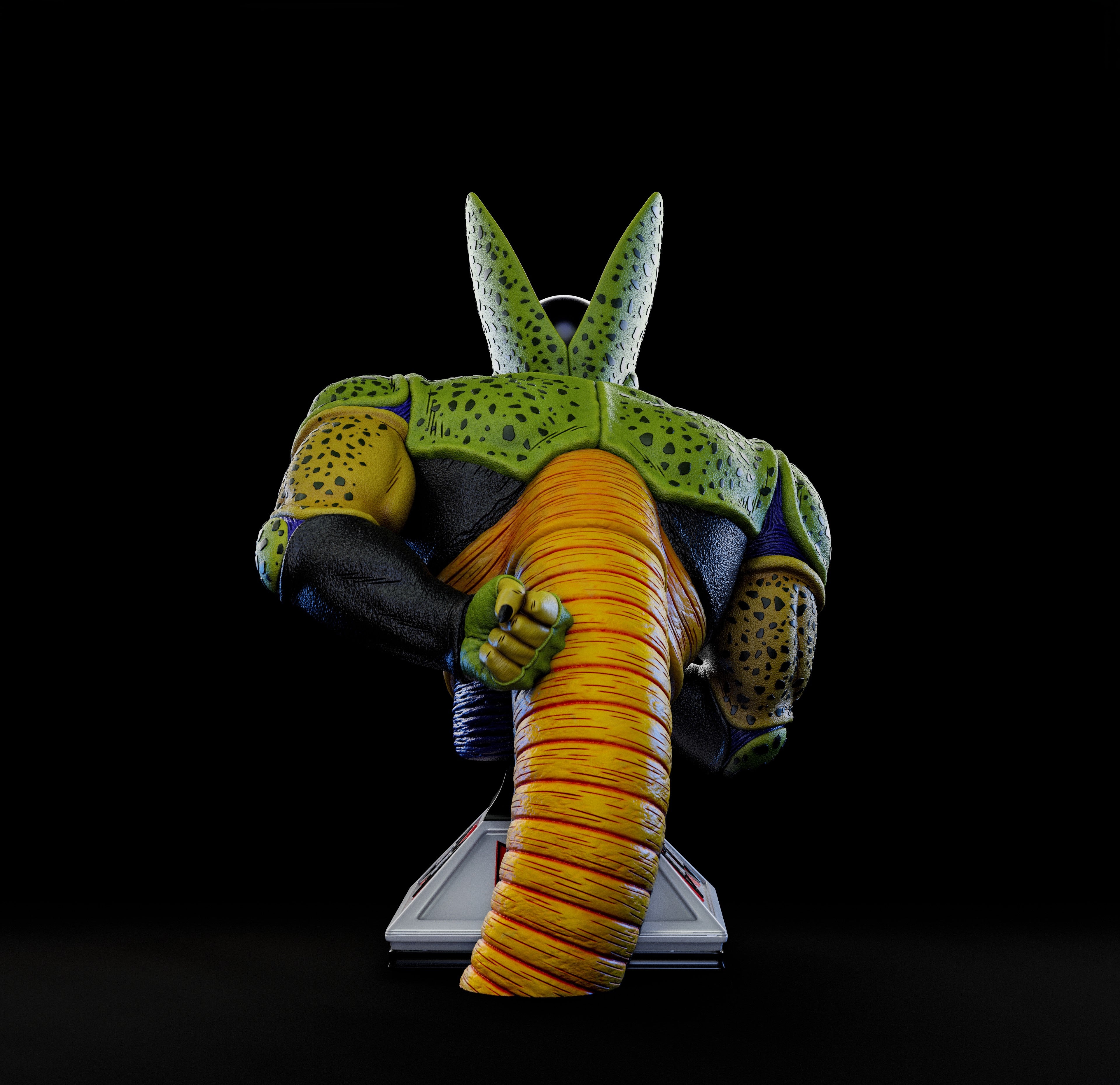 Buste Cell Forme Parfaite – Dragon Ball Z – Statue Résine 3D Haute Définition