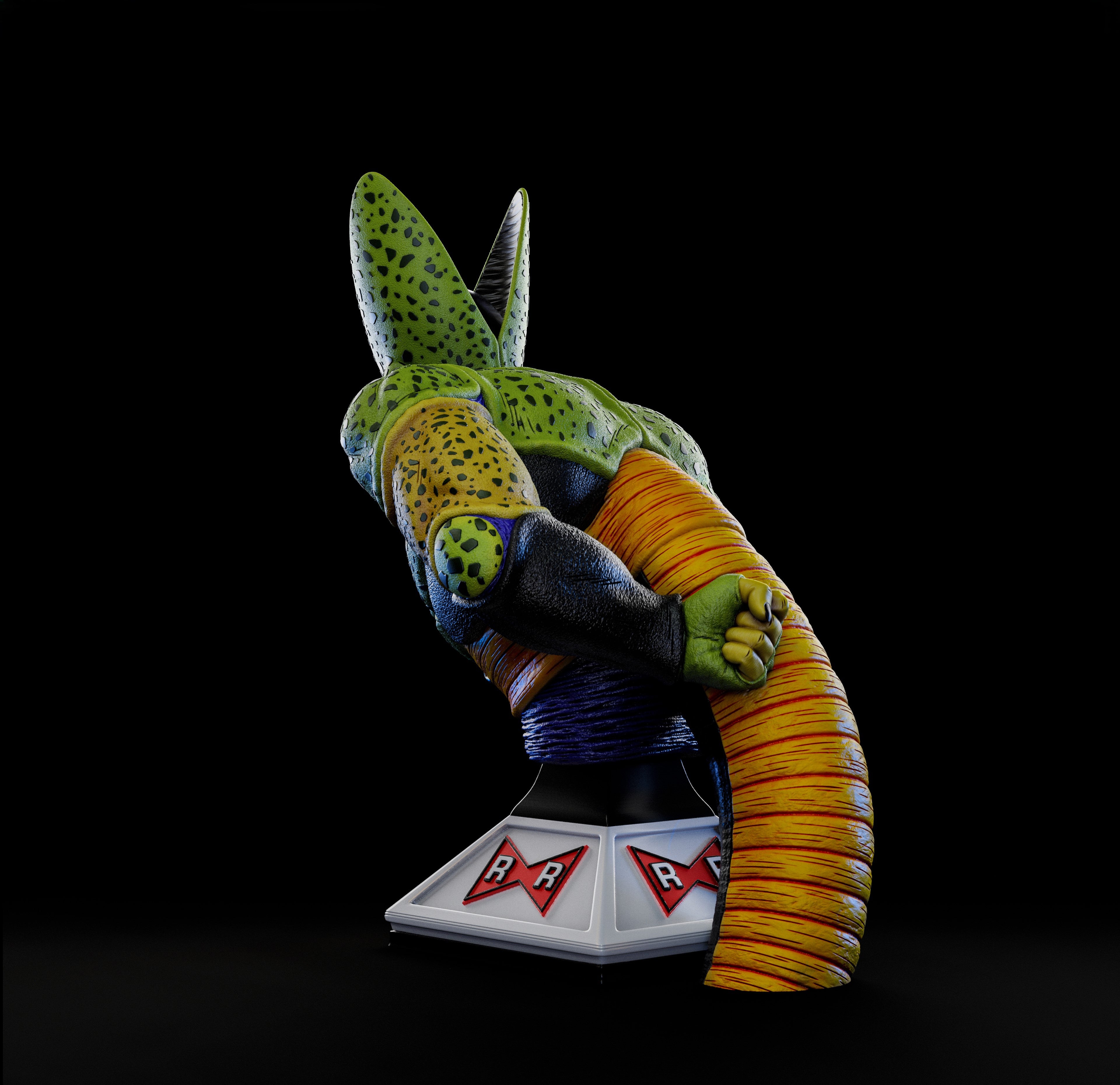 Buste Cell Forme Parfaite – Dragon Ball Z – Statue Résine 3D Haute Définition