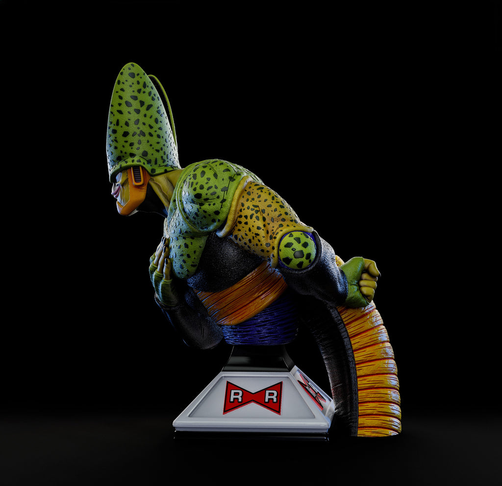 Buste Cell Forme Parfaite – Dragon Ball Z – Statue Résine 3D Haute Définition