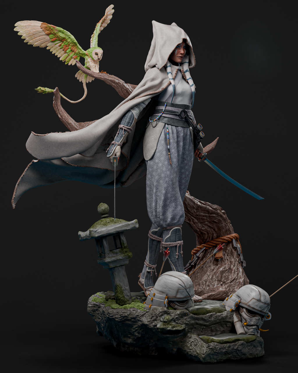 Black Window Figurine