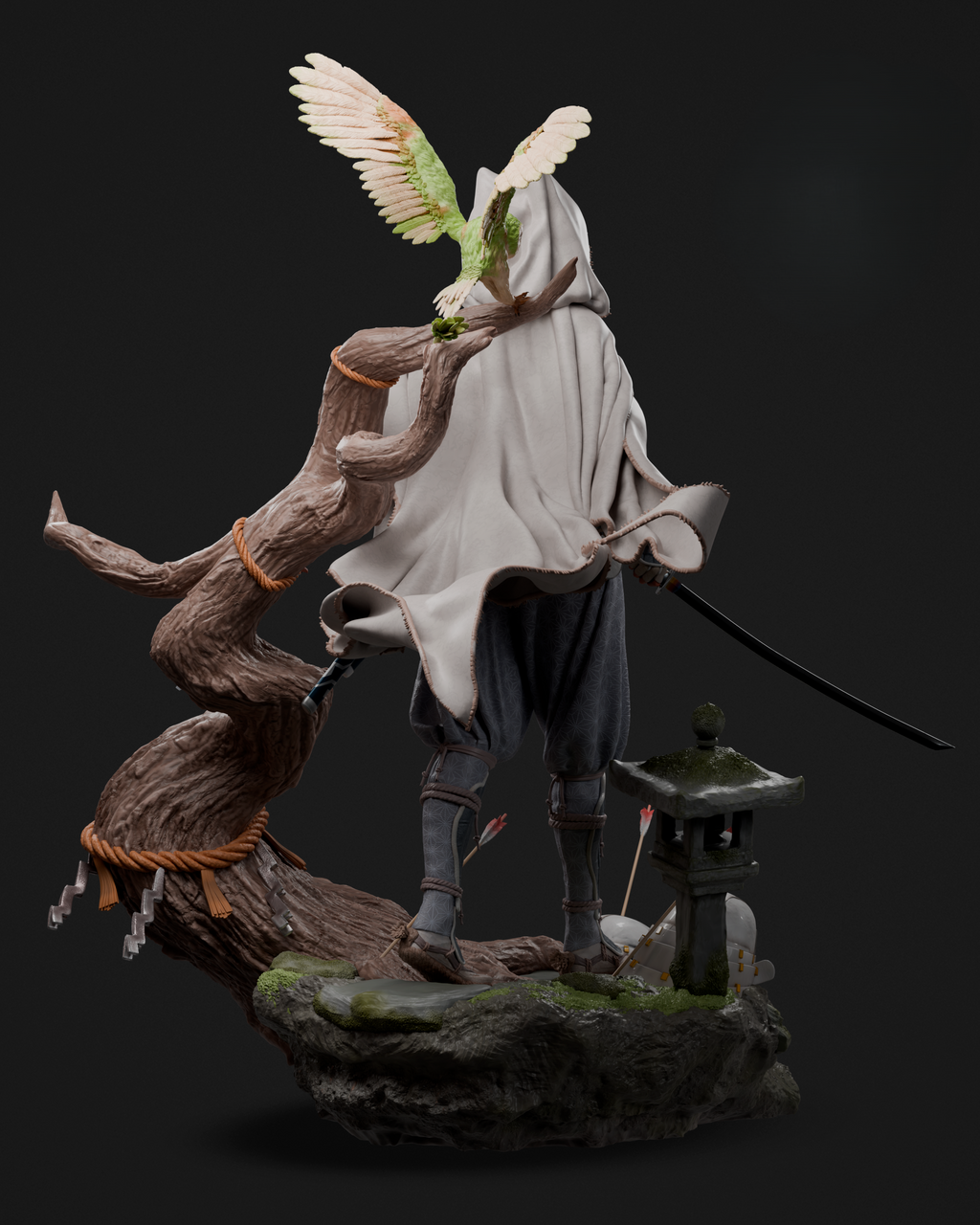 Black Window Figurine