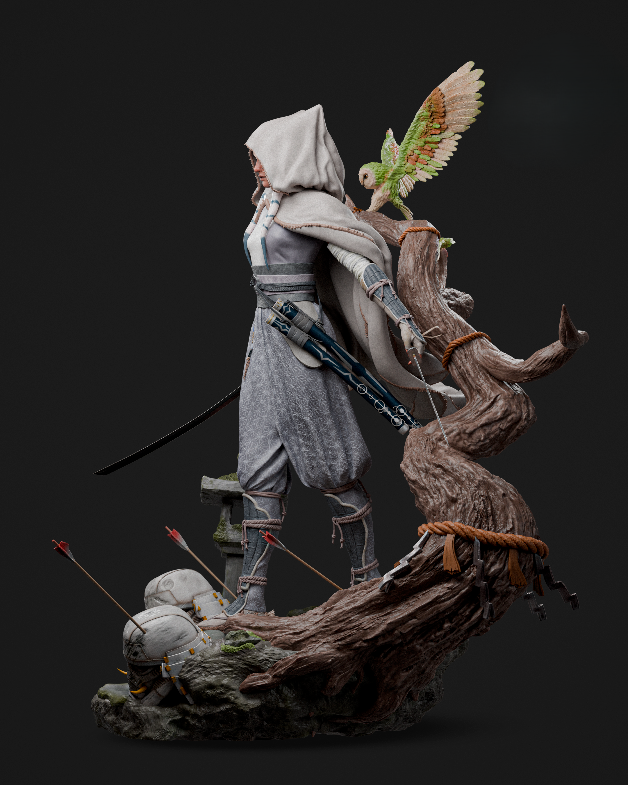 Black Window Figurine