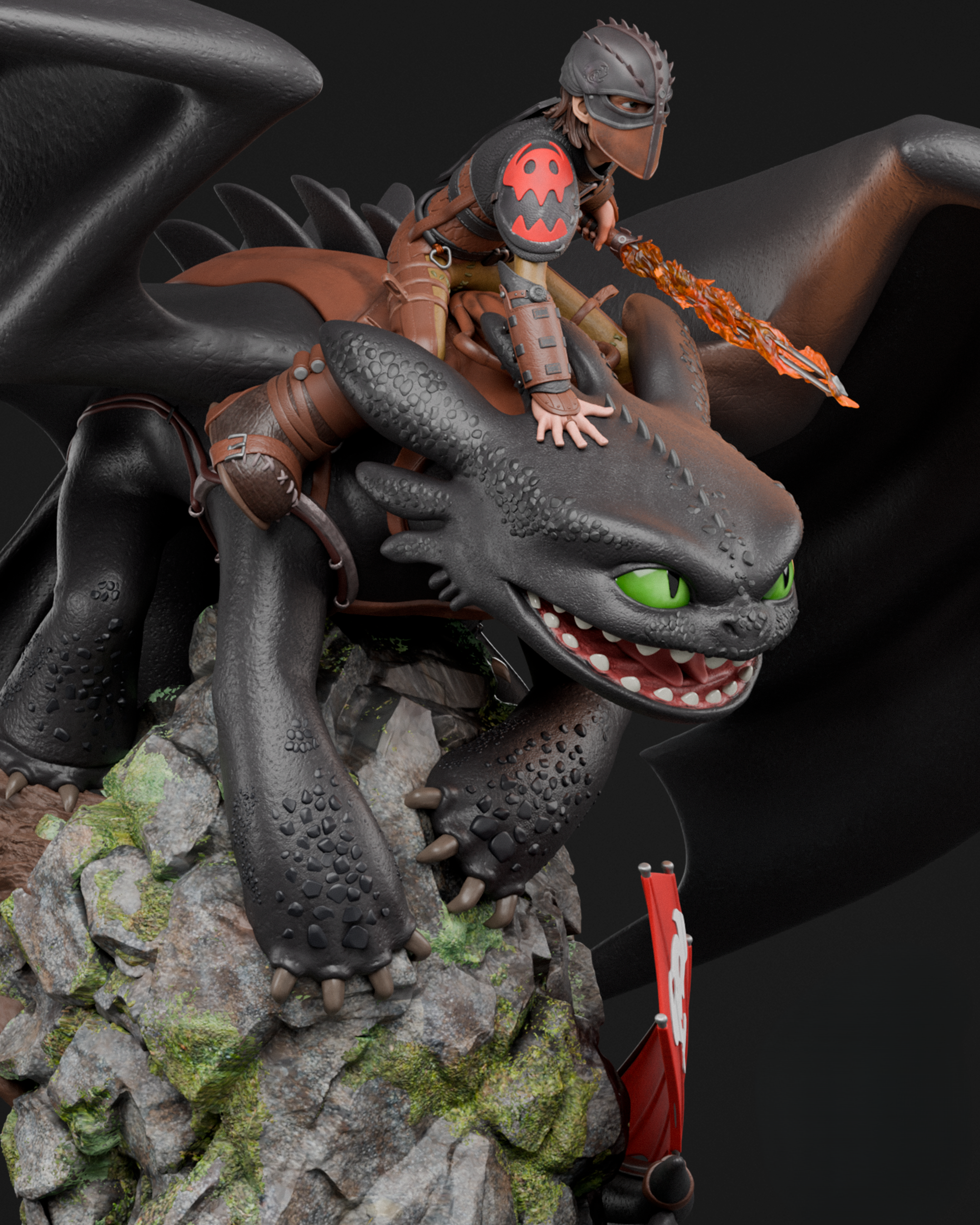 Black Window Figurine