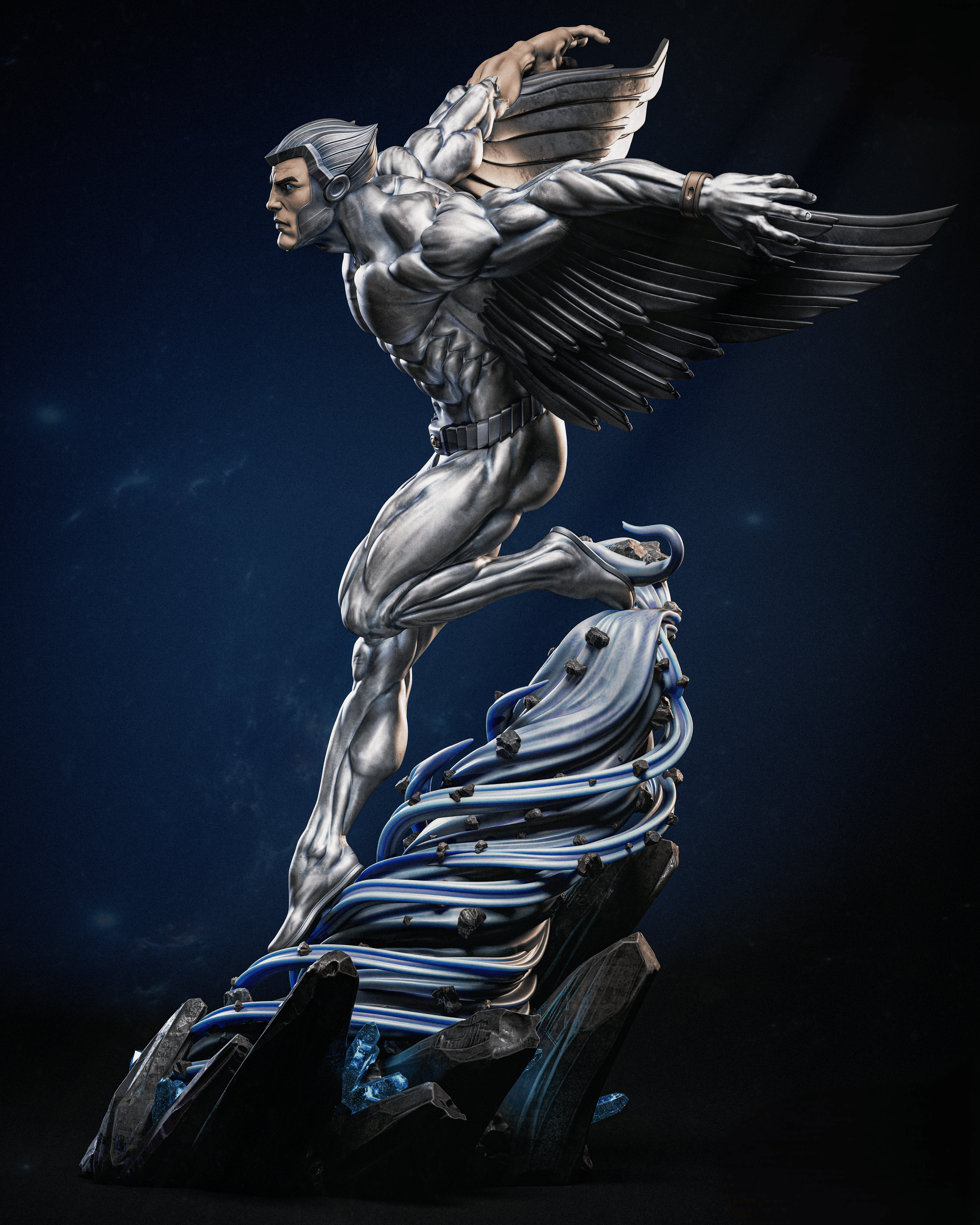 Figurine Hawkman – Statue Collector Inspirée du Guerrier Ailé