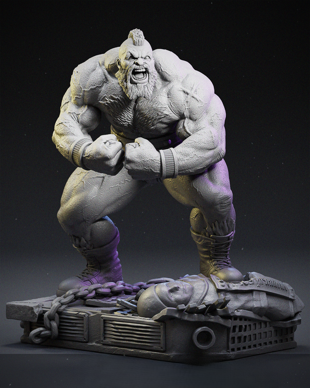 Figurine Zangief – Statue Collector Inspirée du Combattant Légendaire