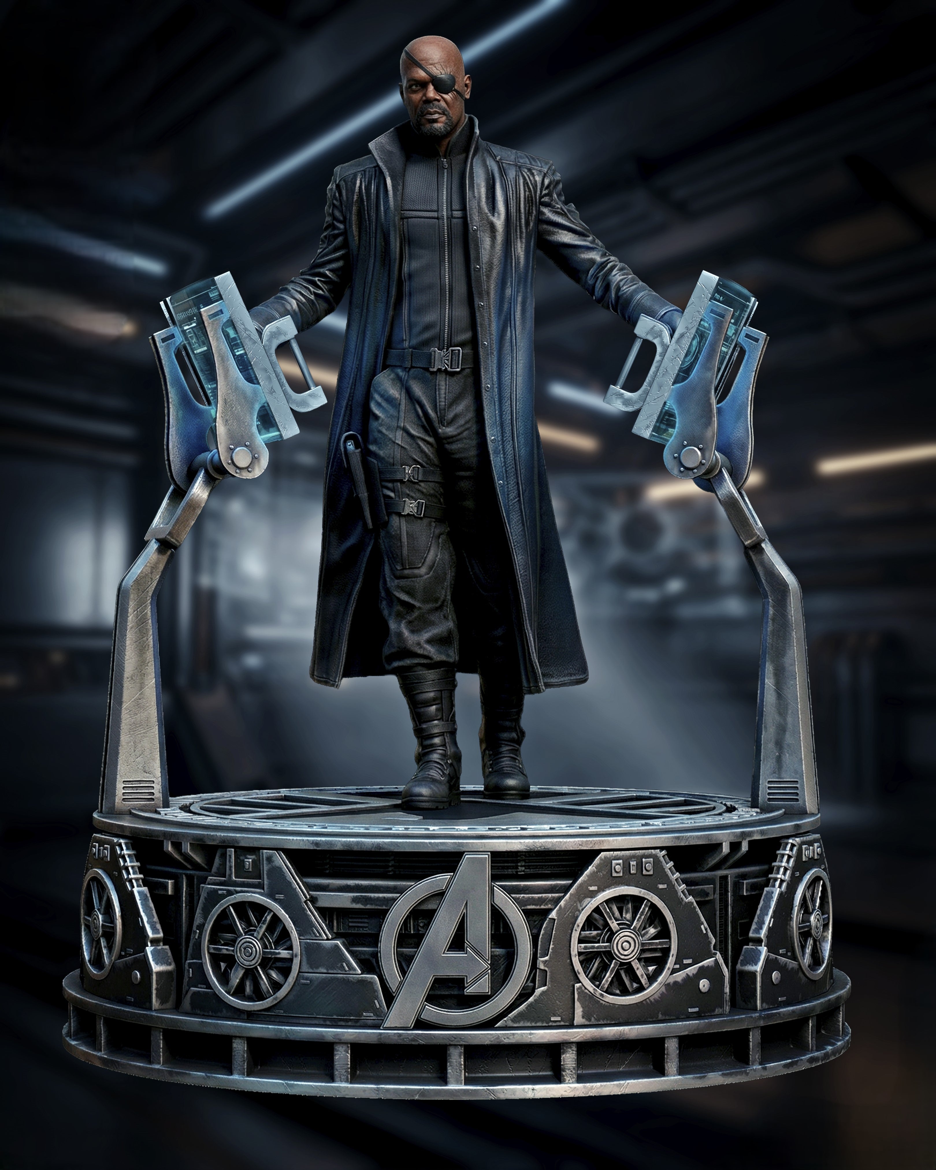 Figurine Nick Fury Avengers – Statue Résine Marvel Premium