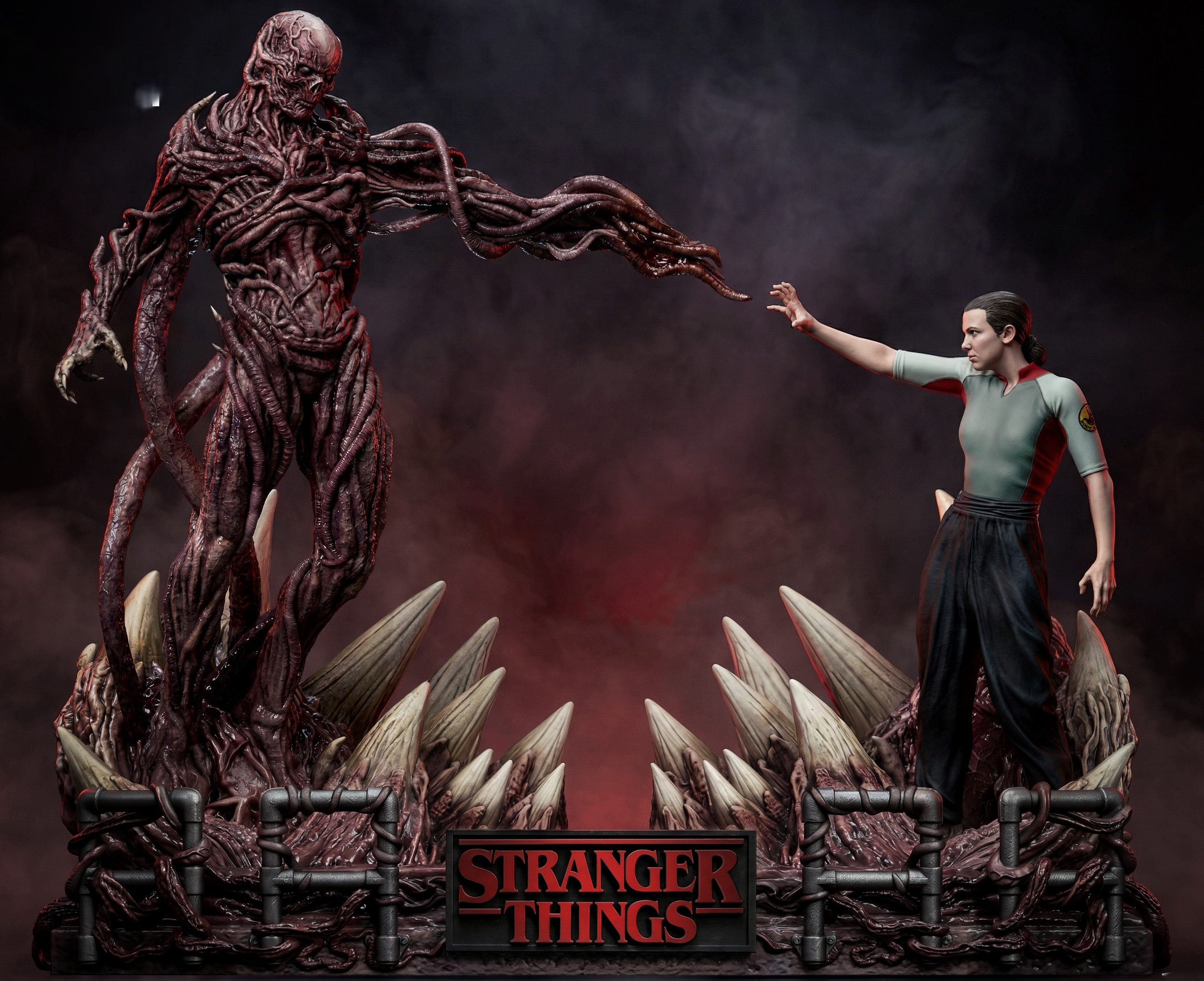 Diorama Stranger Things – Eleven vs Mind Flayer – Statue 3D Premium – Figurine Netflix Horror Collection