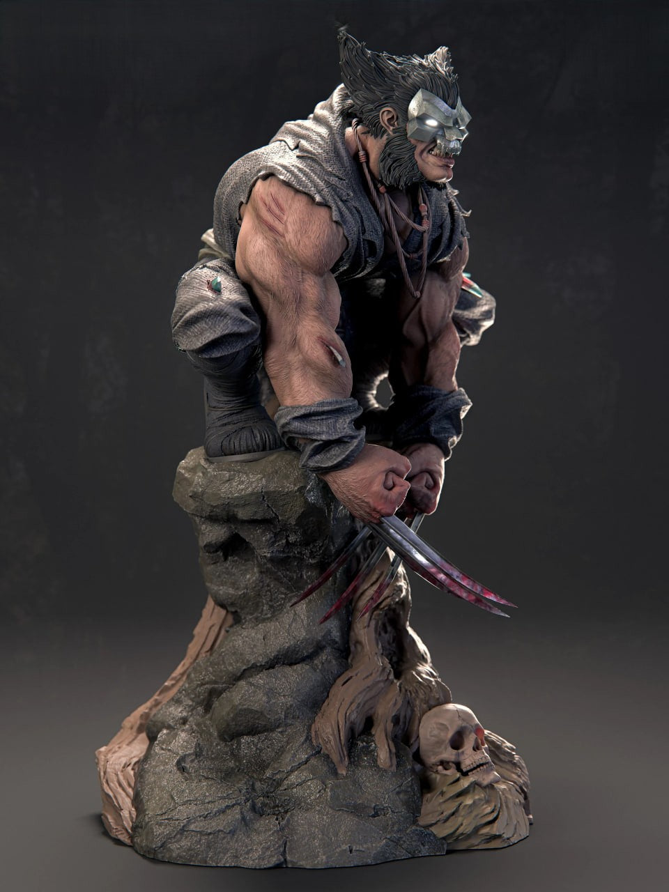 Figurine Exodian Wolverine  | Statue de Collection en Résine IR3D