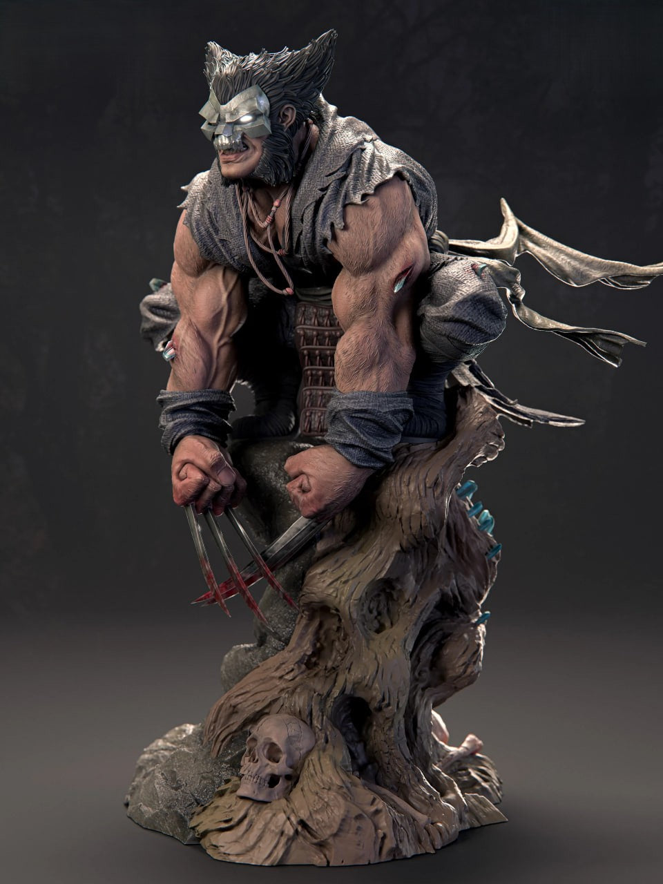 Figurine Exodian Wolverine  | Statue de Collection en Résine IR3D