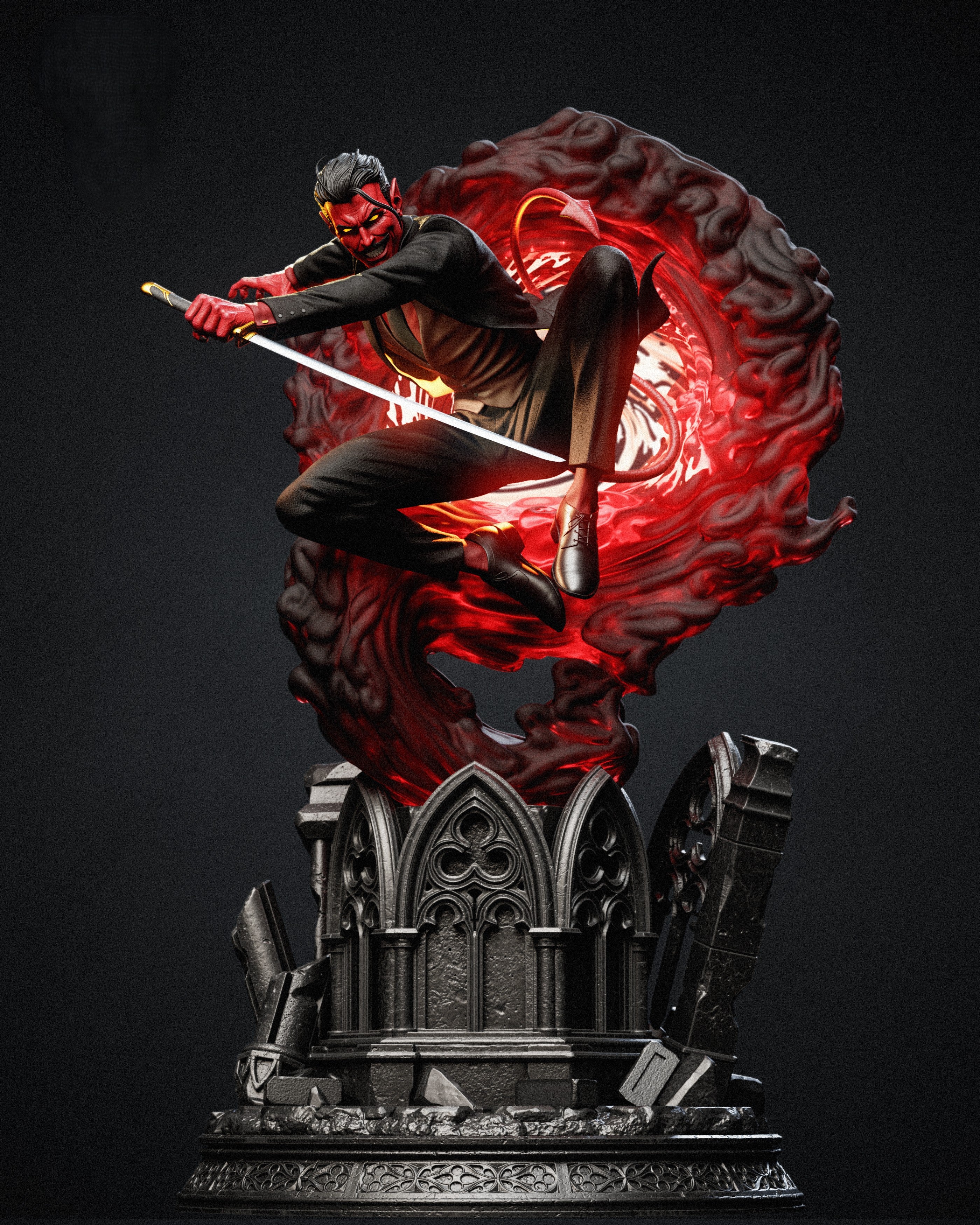 Figurine Azazel – Marvel | Père de Nightcrawler | Statue de Collection en Résine IR3D