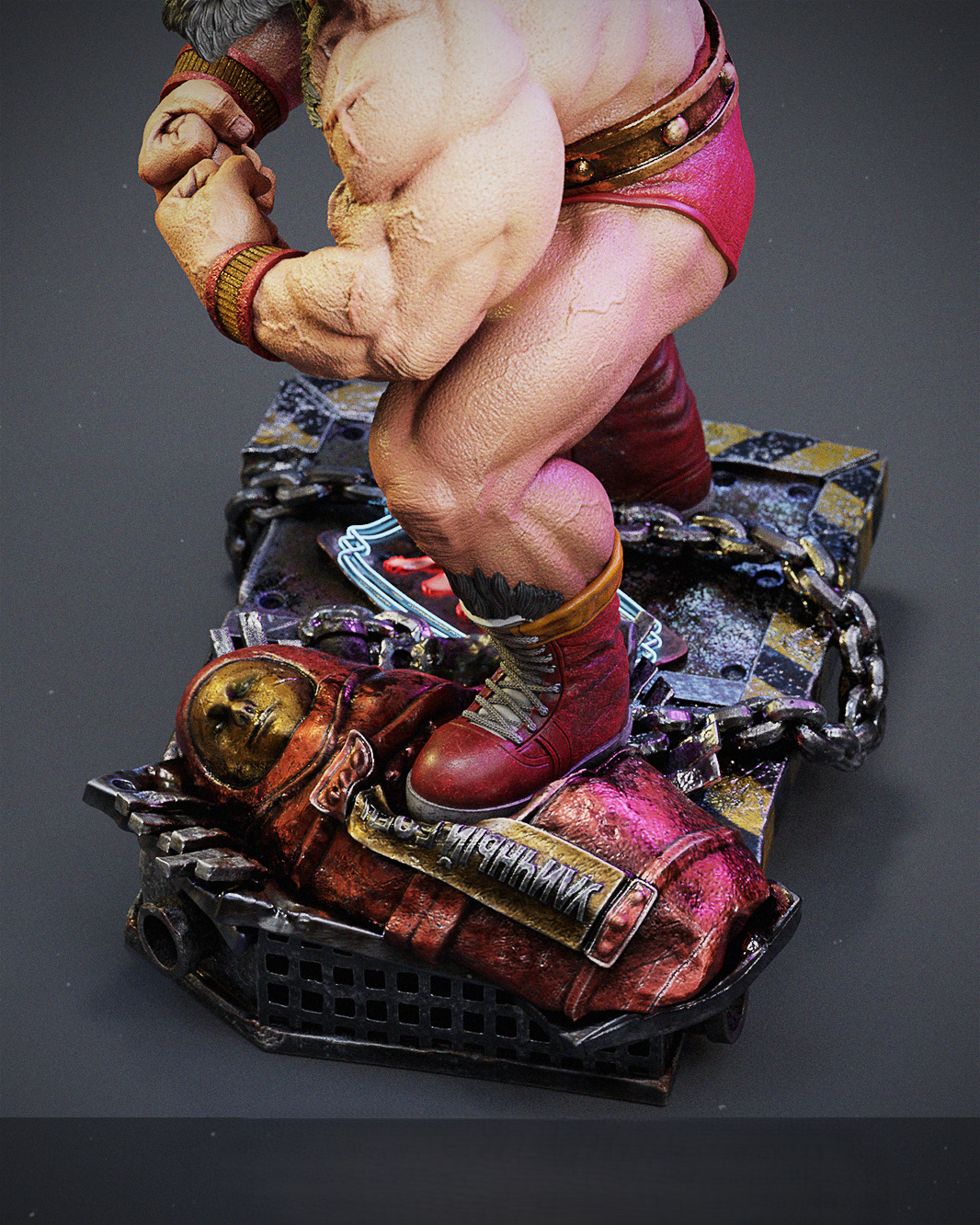 Figurine Zangief – Statue Collector Inspirée du Combattant Légendaire