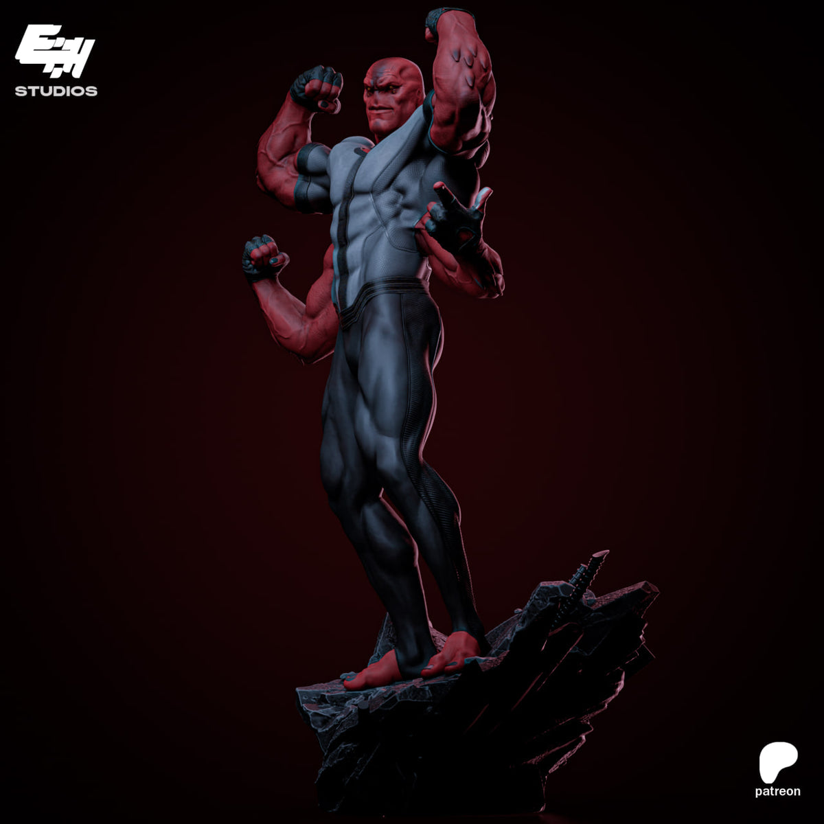 Figurine Four Arms – Ben 10 | Statue Résine 3D Collector IR3D