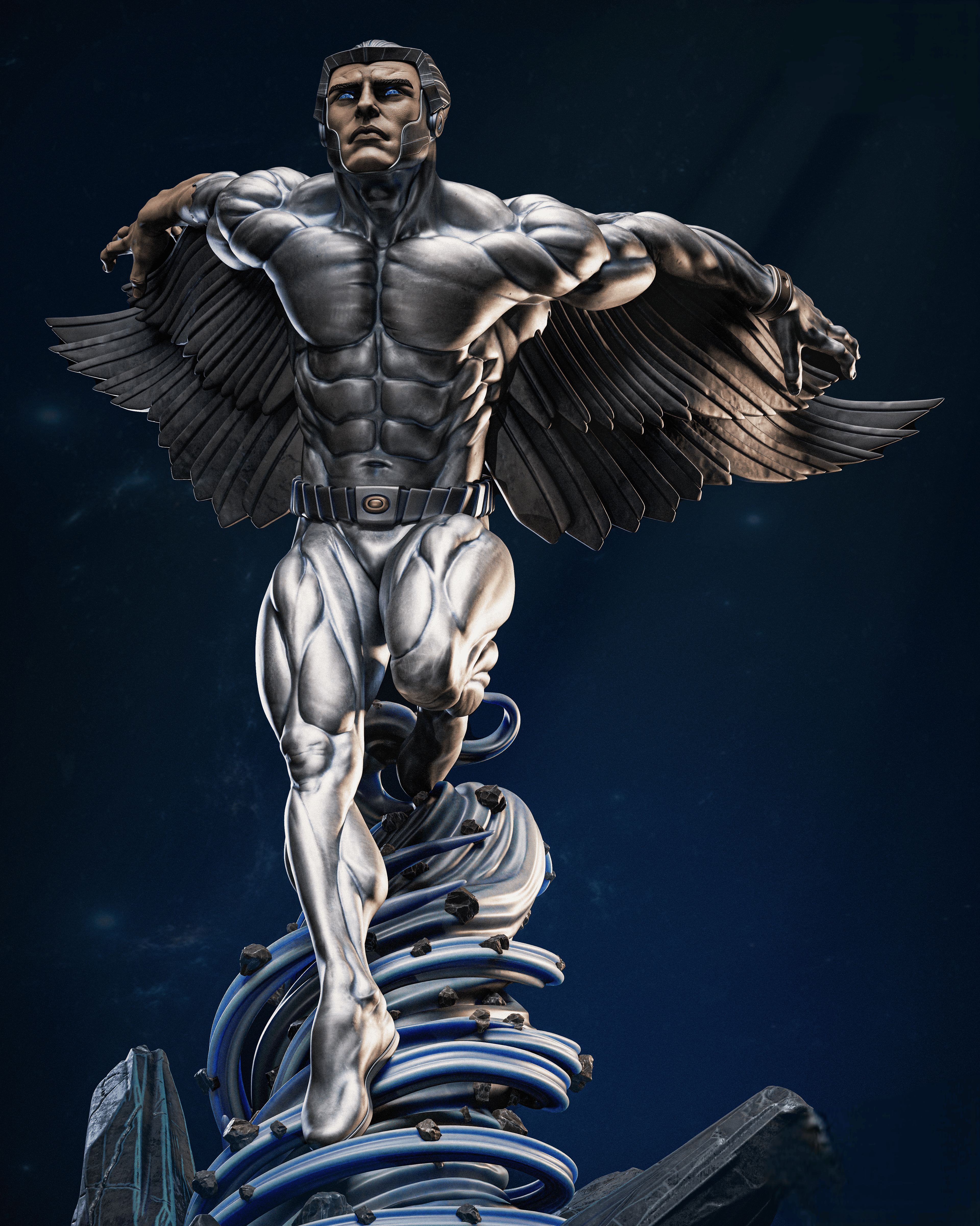 Figurine Hawkman – Statue Collector Inspirée du Guerrier Ailé