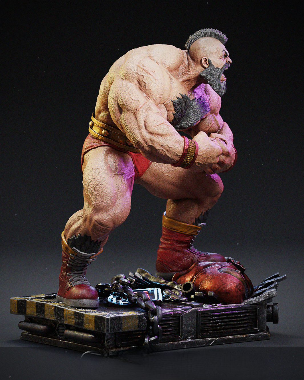 Figurine Zangief – Statue Collector Inspirée du Combattant Légendaire
