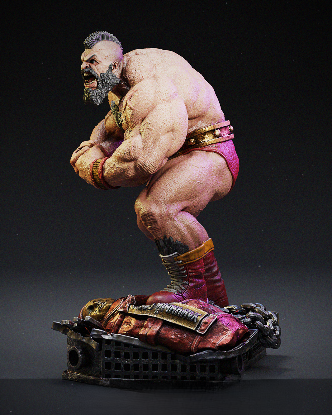 Figurine Zangief – Statue Collector Inspirée du Combattant Légendaire