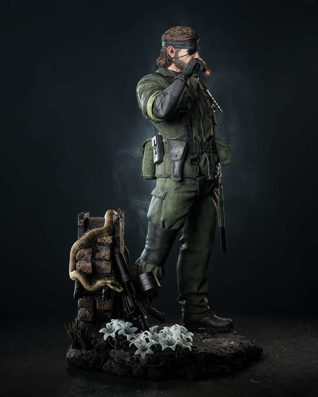 Figurine Big Boss Metal Gear Solid – Statue 3D Gaming Premium – Tactical Soldier
