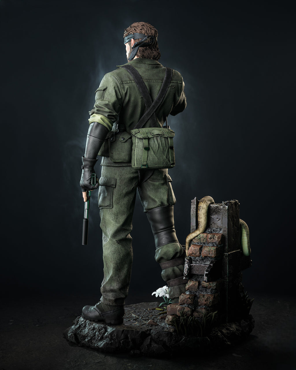 Figurine Big Boss Metal Gear Solid – Statue 3D Gaming Premium – Tactical Soldier