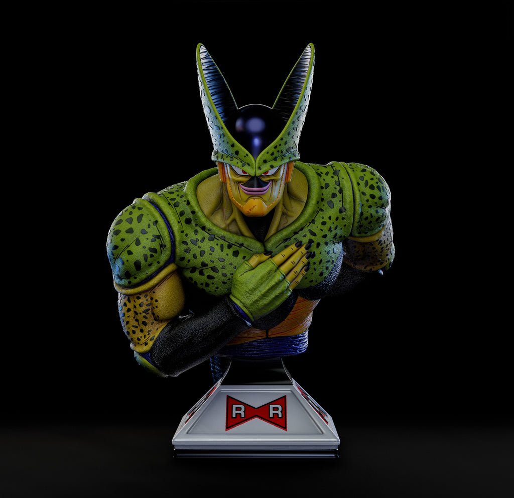 Buste Cell Forme Parfaite – Dragon Ball Z – Statue Résine 3D Haute Définition