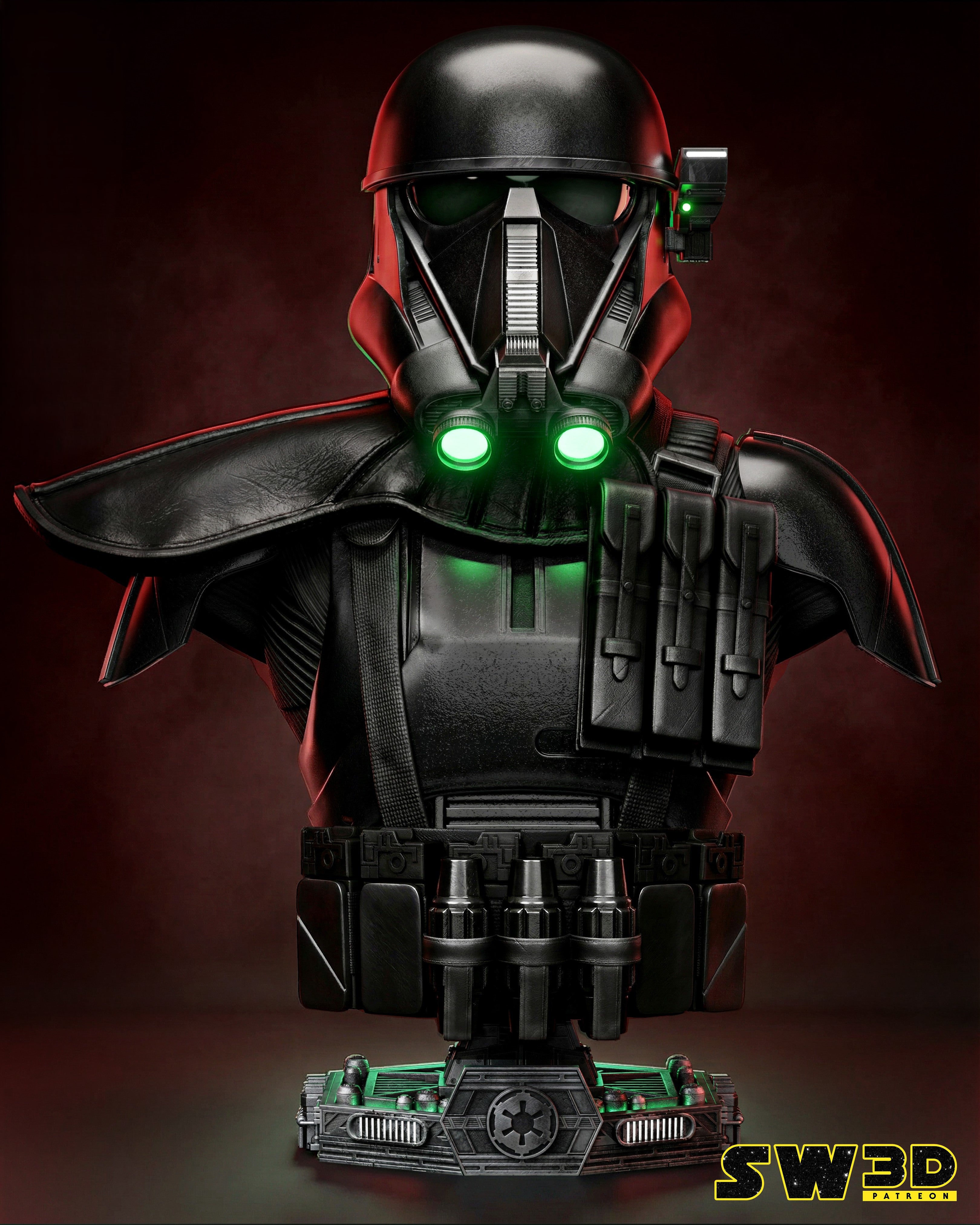Buste Death Trooper – Star Wars Rogue One – Statue Résine 3D Haute Définition