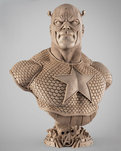 Fichier STL Buste Captain America Marvel – modèle 3D