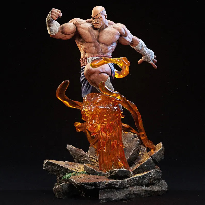 Figurine Sagat – Street Fighter – Statue Résine 3D Collector IR3D