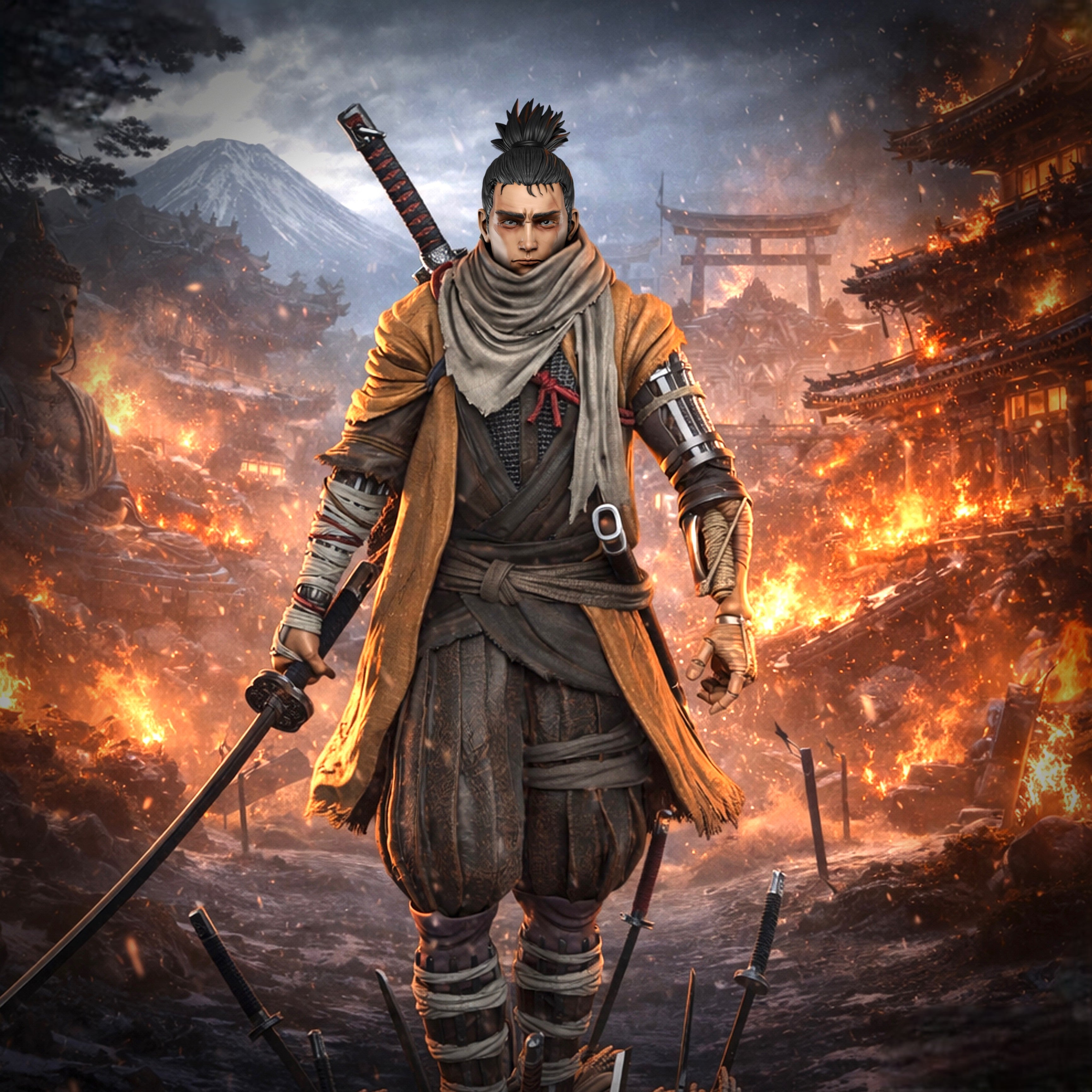 Figurine Sekiro – Shadows Die Twice | Statue de Collection en Résine IR3D
