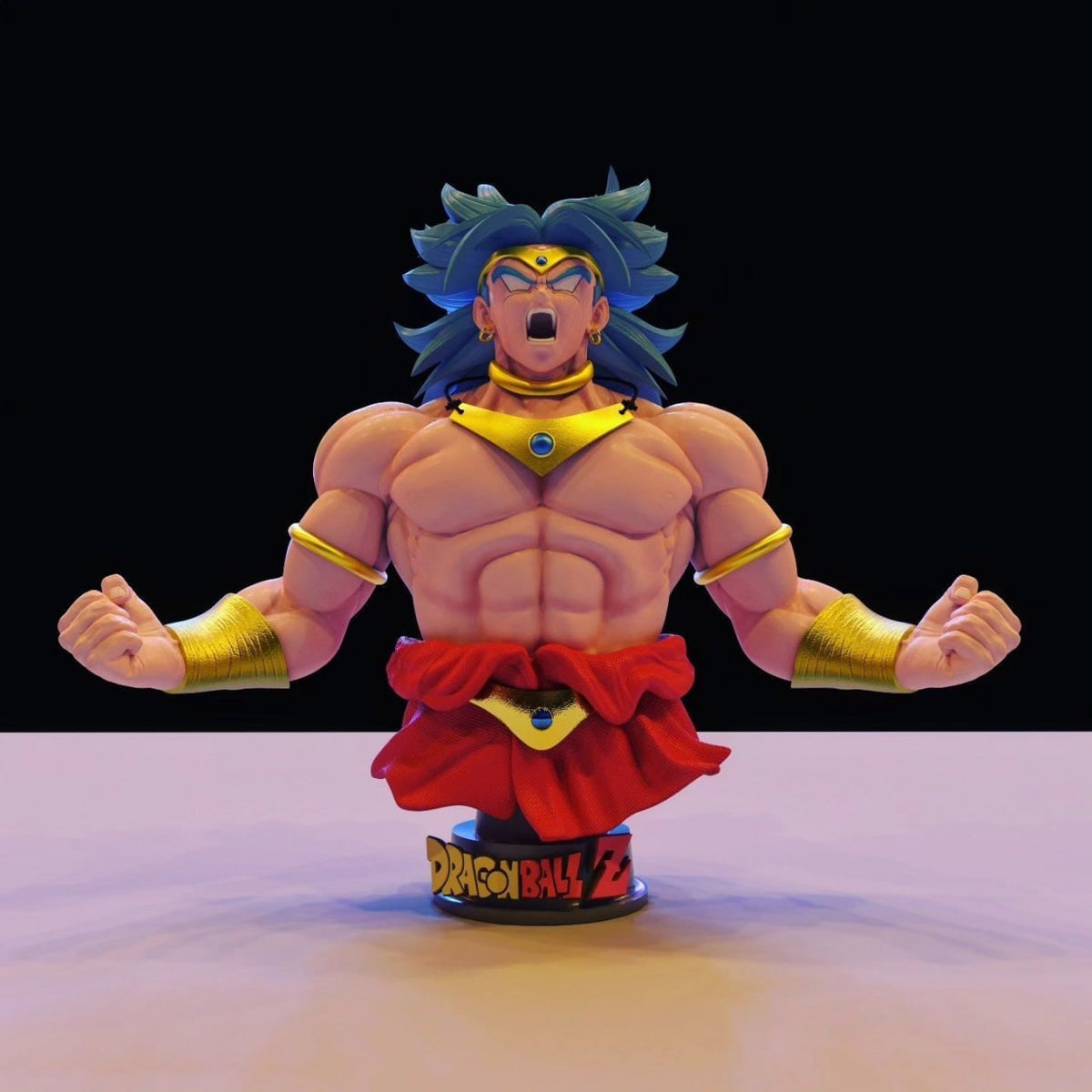Buste Broly Dragon Ball Z en résine 3D