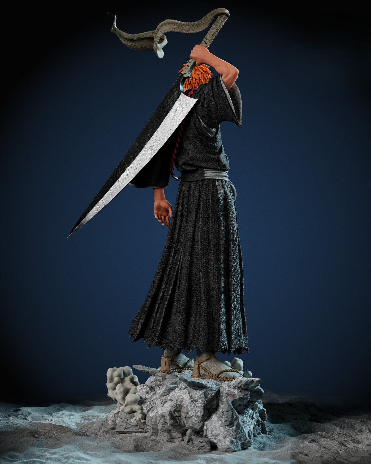 Figurine Ichigo Kurosaki Hollow Bleach vue arrière avec grand sabre
