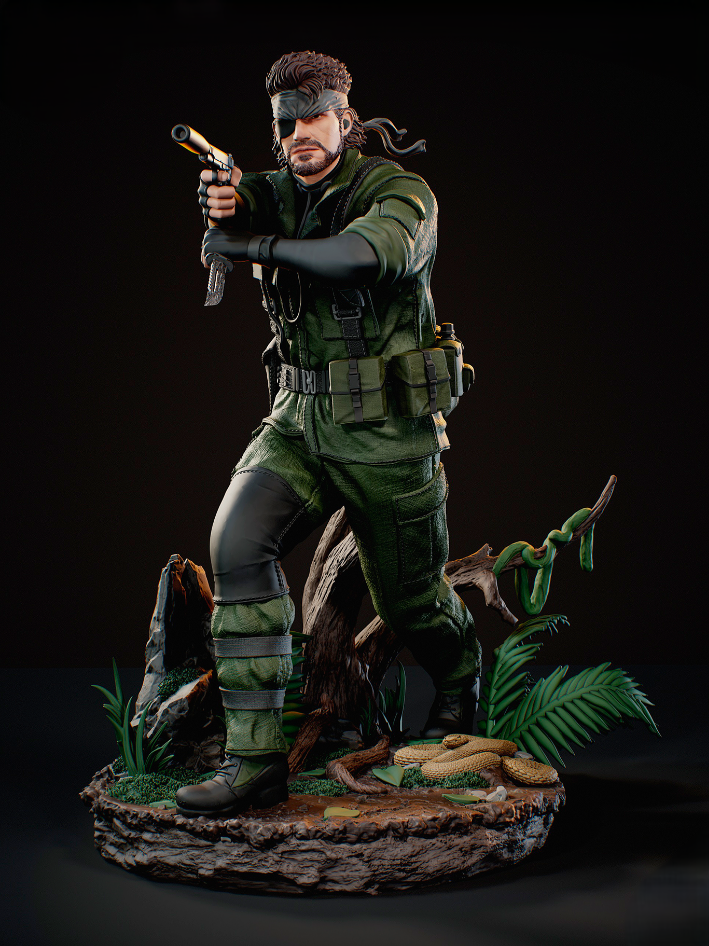 Black Window Figurine