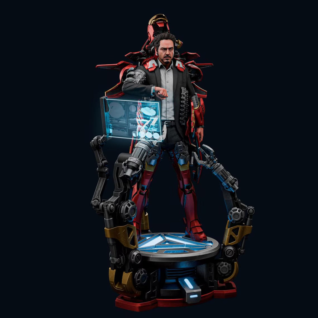 Figurine Tony Stark & Armure Iron Man – Marvel – Statue Résine 3D Haute Définition