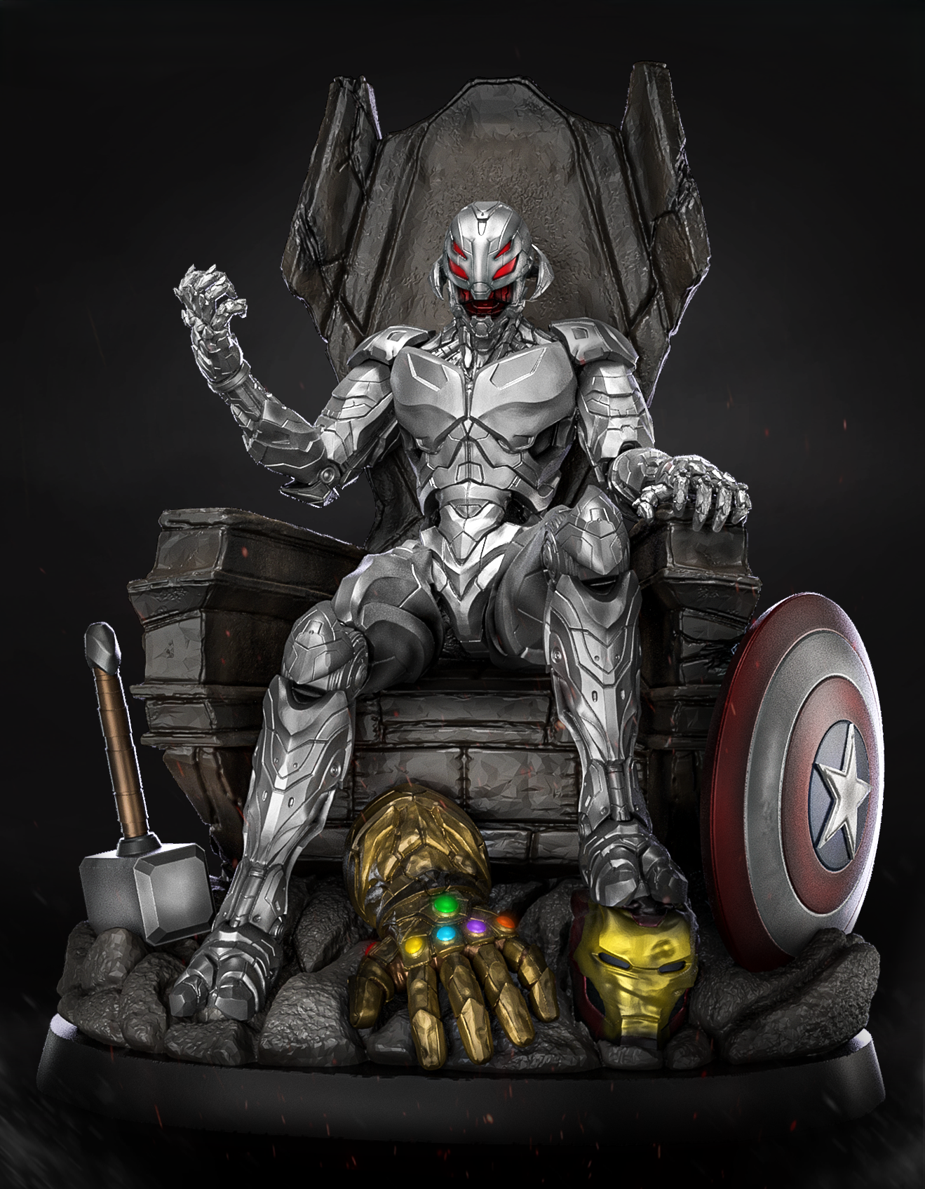 Figurine Ultron – Statue Collector Trône des Vaincus